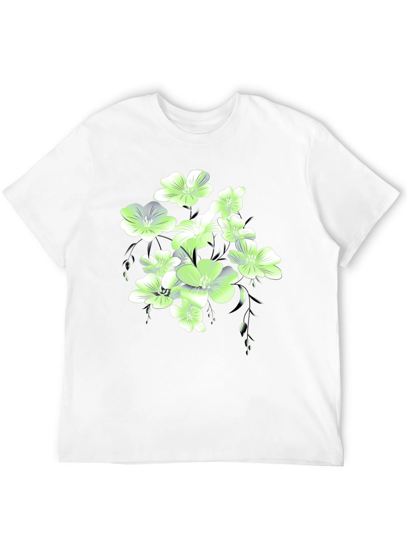 Floral Print Black T-Shirt