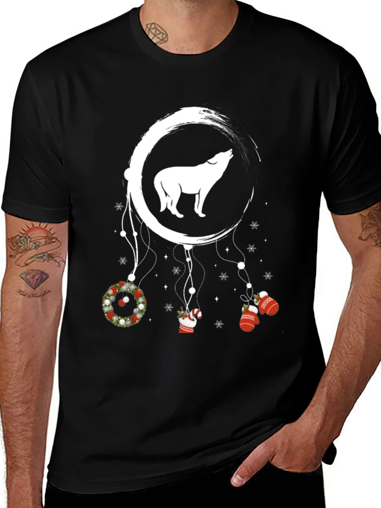 Wolf Christmas Dreamcatcher T-Shirt