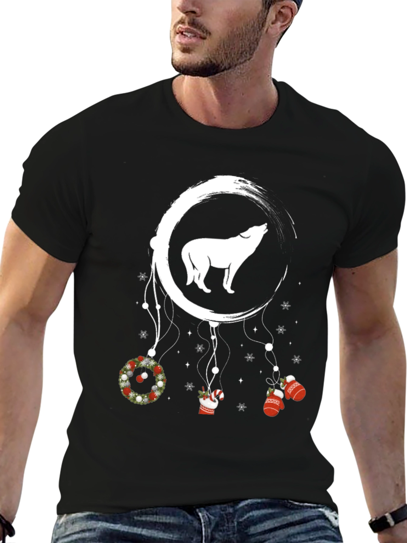 Wolf Christmas Dreamcatcher T-Shirt