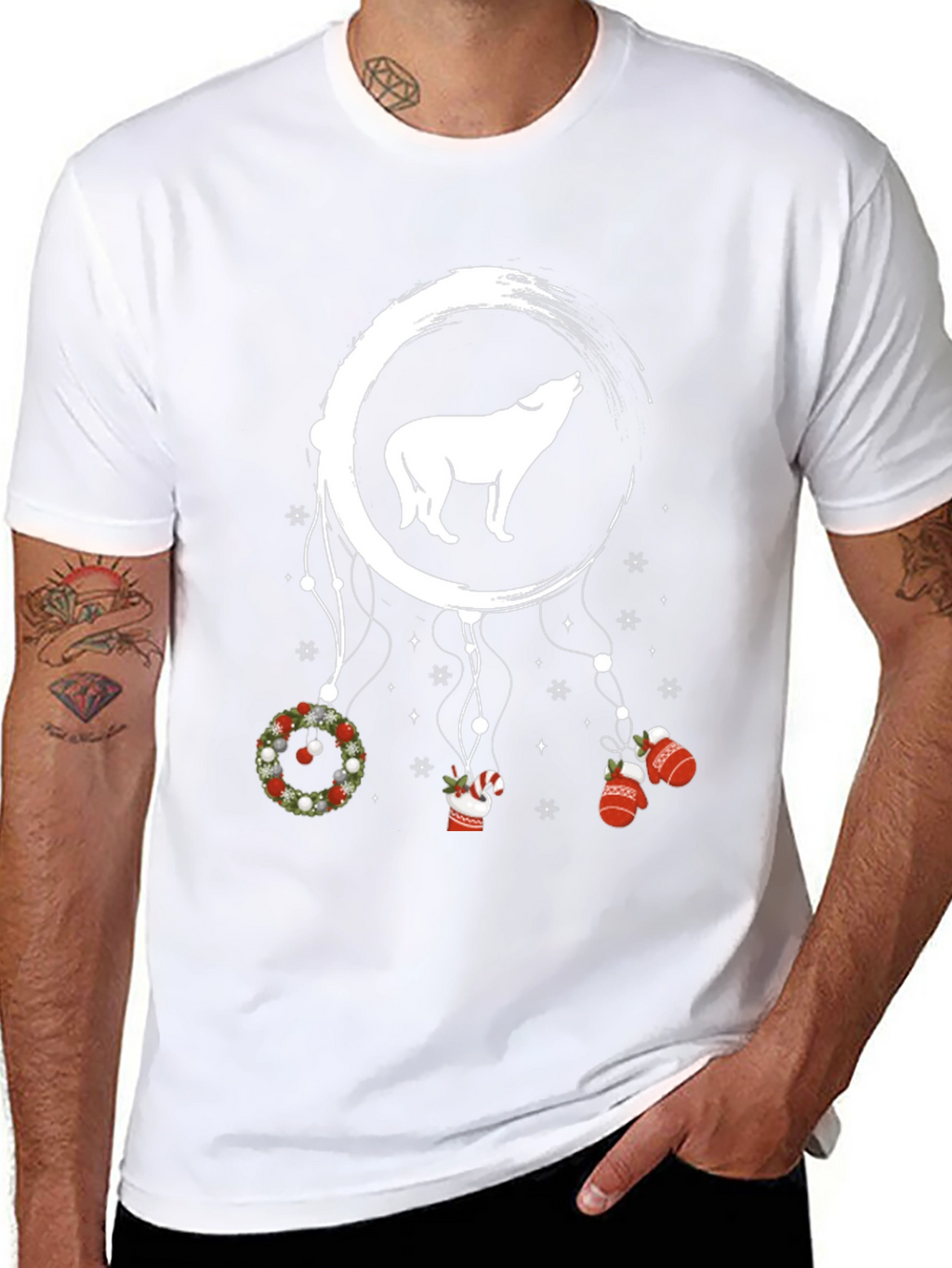 Wolf Christmas Dreamcatcher T-Shirt