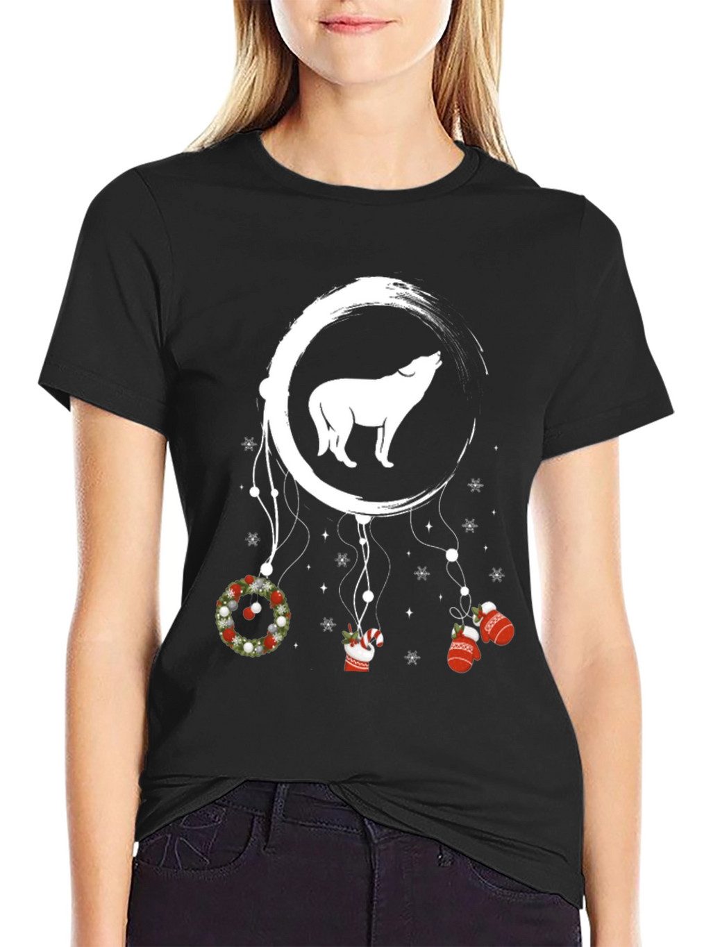 Wolf Christmas Dreamcatcher T-Shirt
