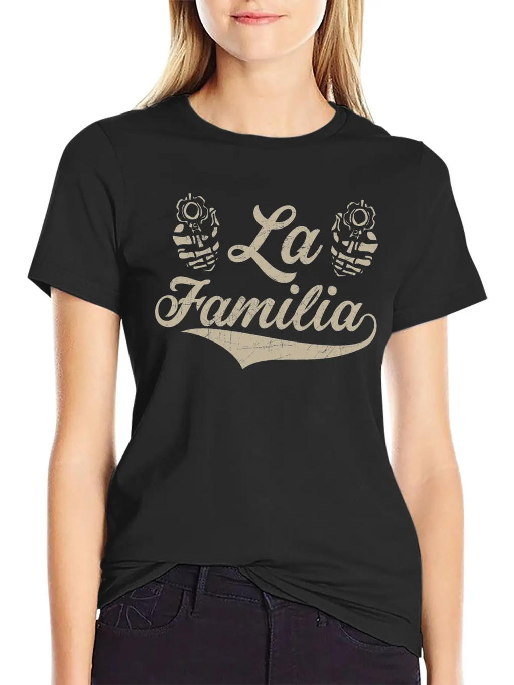 LA FAMILIA Unisex Short Sleeve Soft Cotton T-Shirt – Casual Everyday Wear