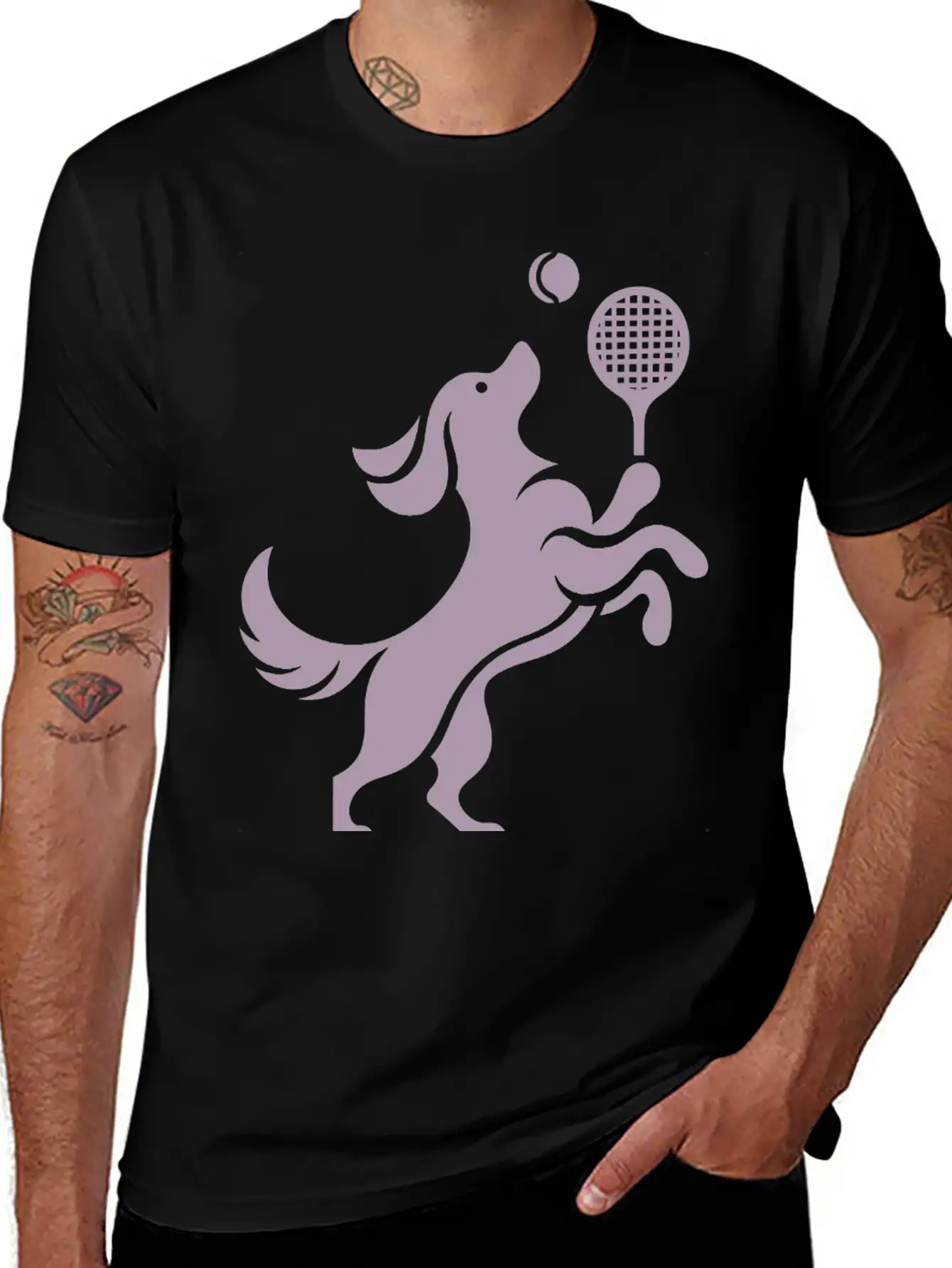 Labrador Dog Tennis Balance Silhouette Minimalist Unisex Casual T-Shirt – Clean Design For Daily Comfort