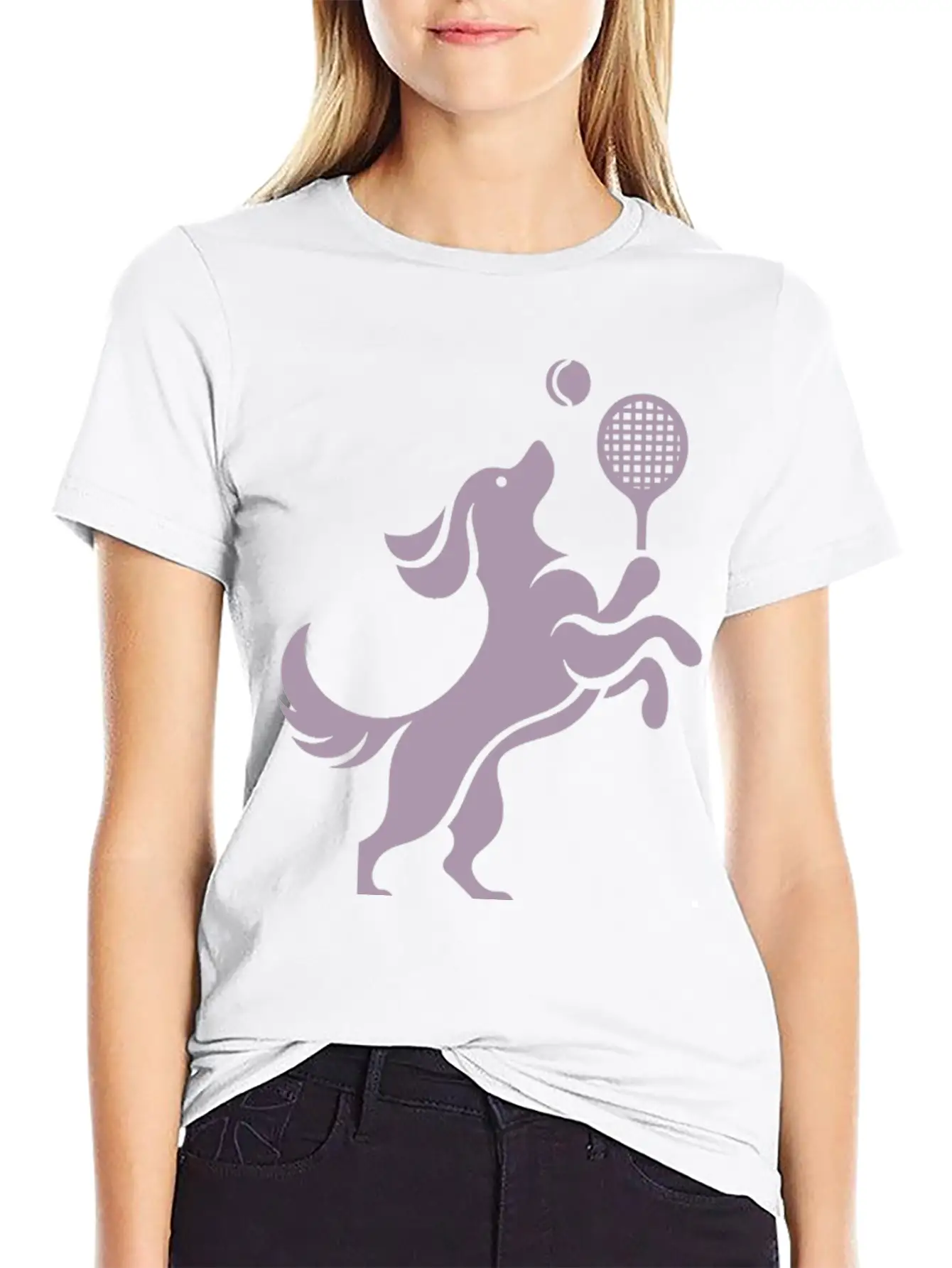 Labrador Dog Tennis Balance Silhouette Minimalist Unisex Casual T-Shirt – Clean Design For Daily Comfort