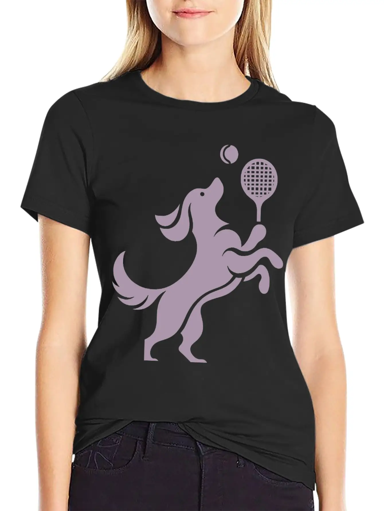 Labrador Dog Tennis Balance Silhouette Minimalist Unisex Casual T-Shirt – Clean Design For Daily Comfort