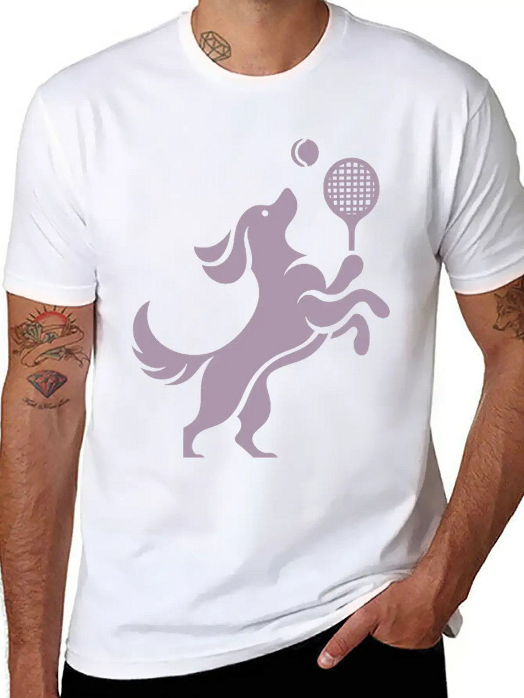Labrador Dog Tennis Balance Silhouette Minimalist Unisex Casual T-Shirt – Clean Design For Daily Comfort