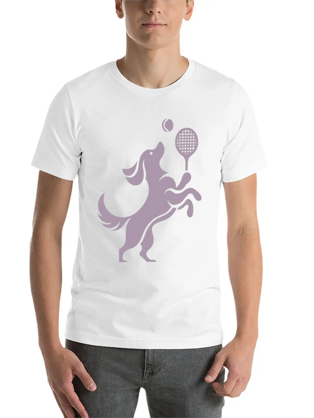 Labrador Dog Tennis Balance Silhouette Minimalist Unisex Casual T-Shirt – Clean Design For Daily Comfort