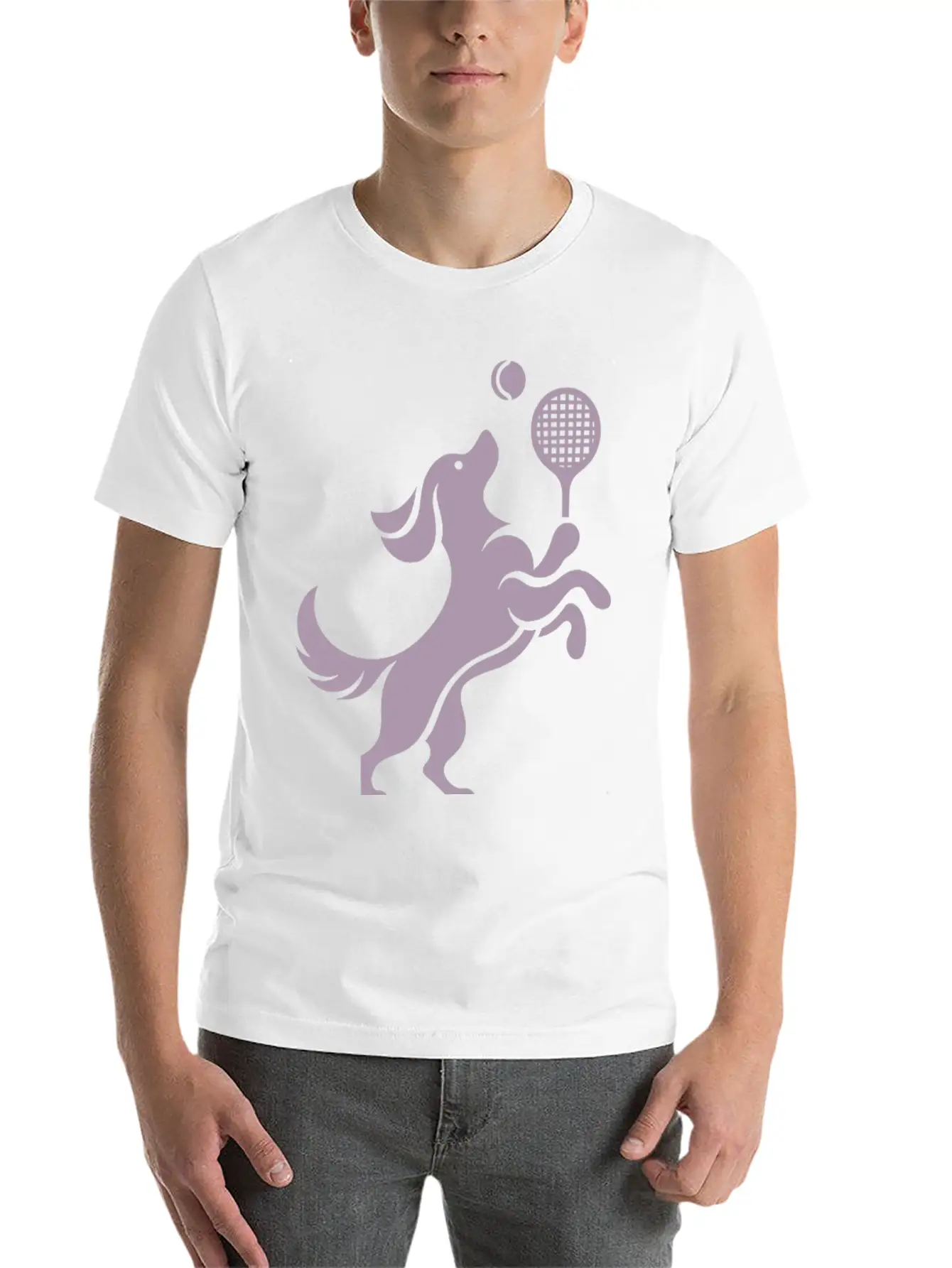 Labrador Dog Tennis Balance Silhouette Minimalist Unisex Casual T-Shirt – Clean Design For Daily Comfort