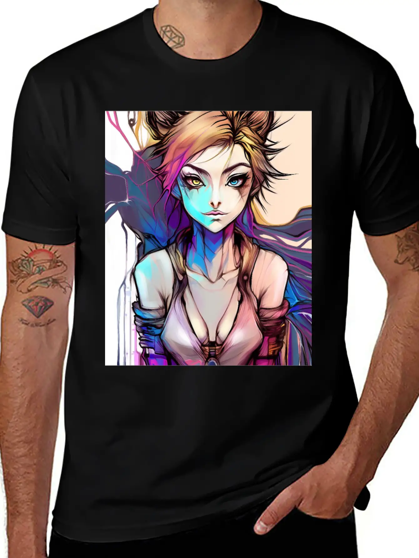 Lady Punk Unisex Short Sleeve Soft Cotton T-Shirt – Casual Everyday Wear