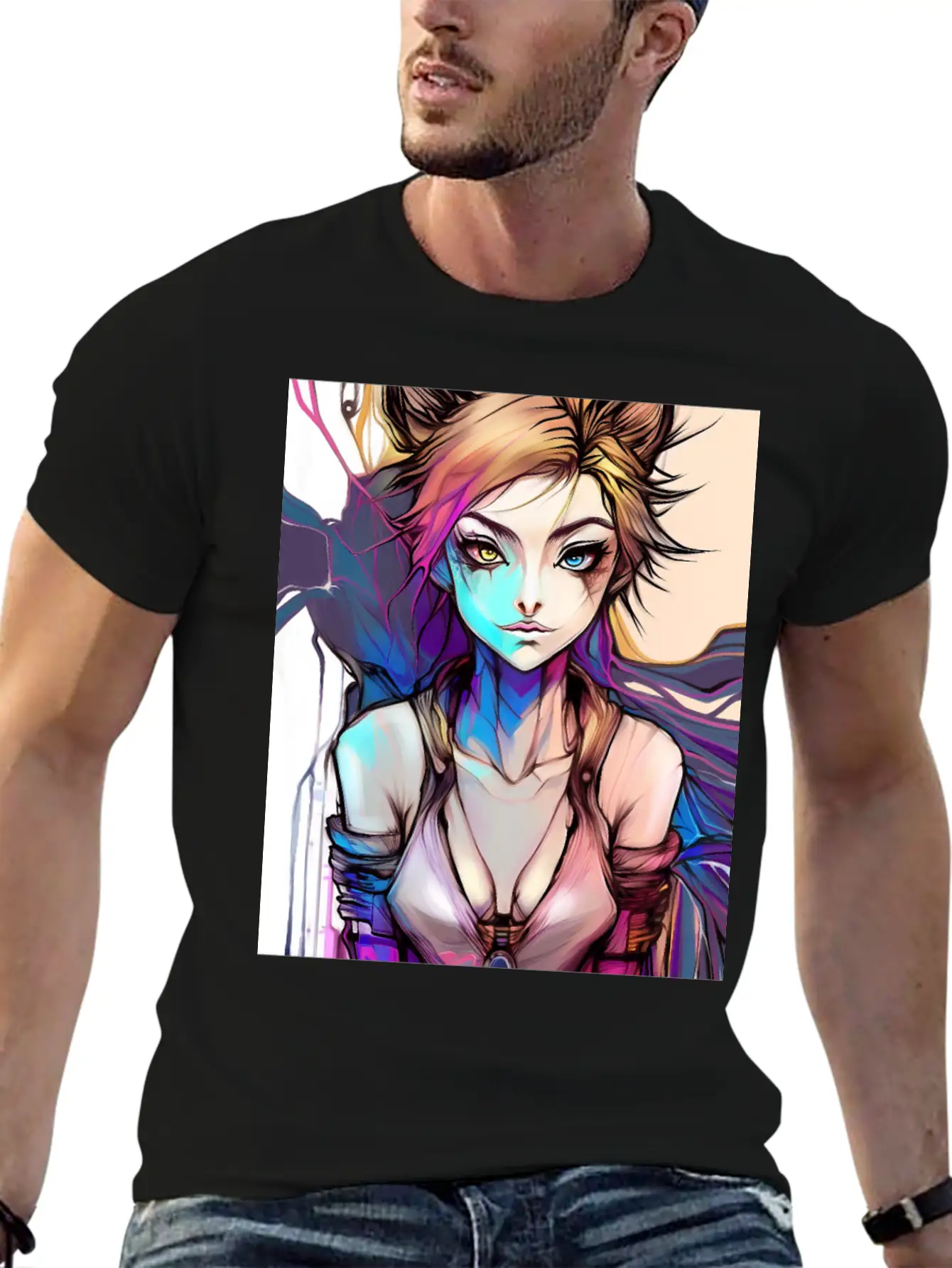Lady Punk Unisex Short Sleeve Soft Cotton T-Shirt – Casual Everyday Wear