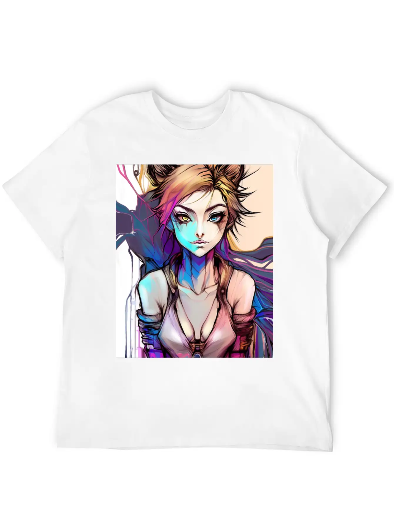 Lady Punk Unisex Short Sleeve Soft Cotton T-Shirt – Casual Everyday Wear