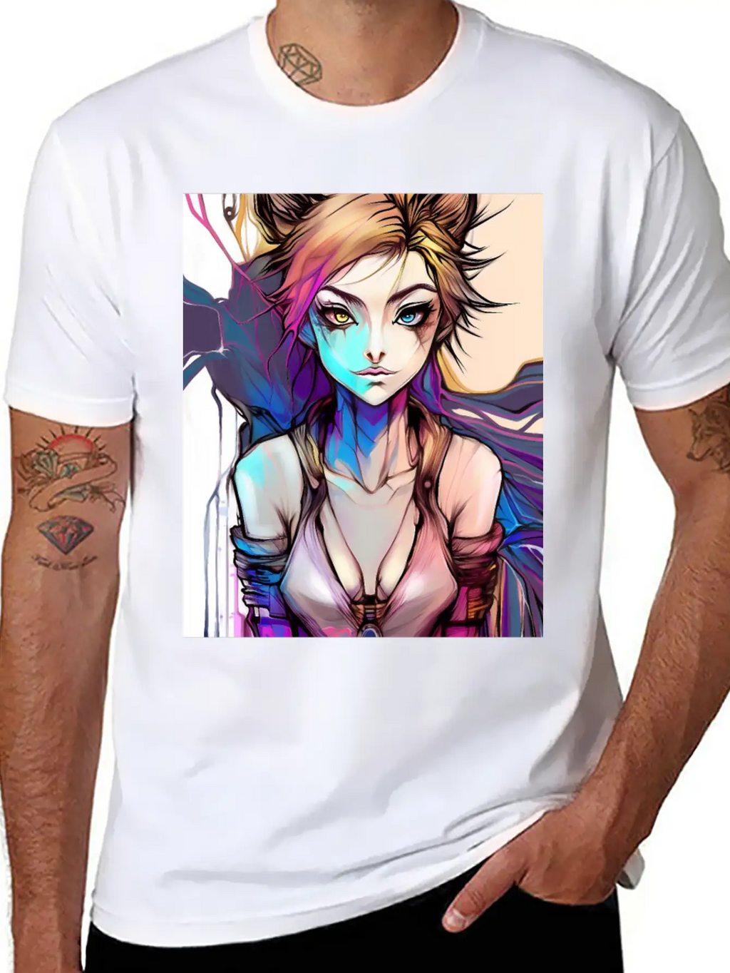 Lady Punk Unisex Short Sleeve Soft Cotton T-Shirt – Casual Everyday Wear