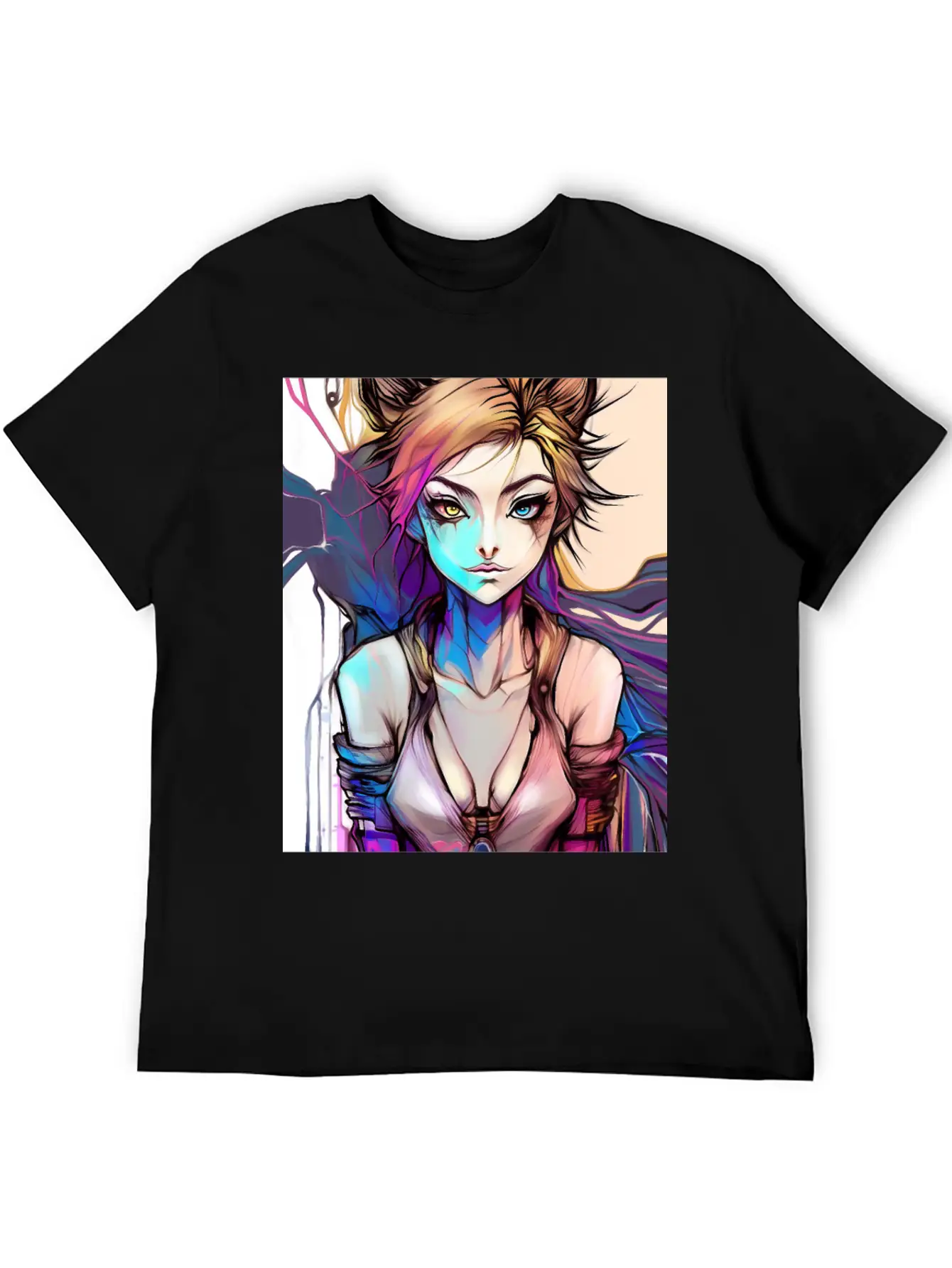 Lady Punk Unisex Short Sleeve Soft Cotton T-Shirt – Casual Everyday Wear