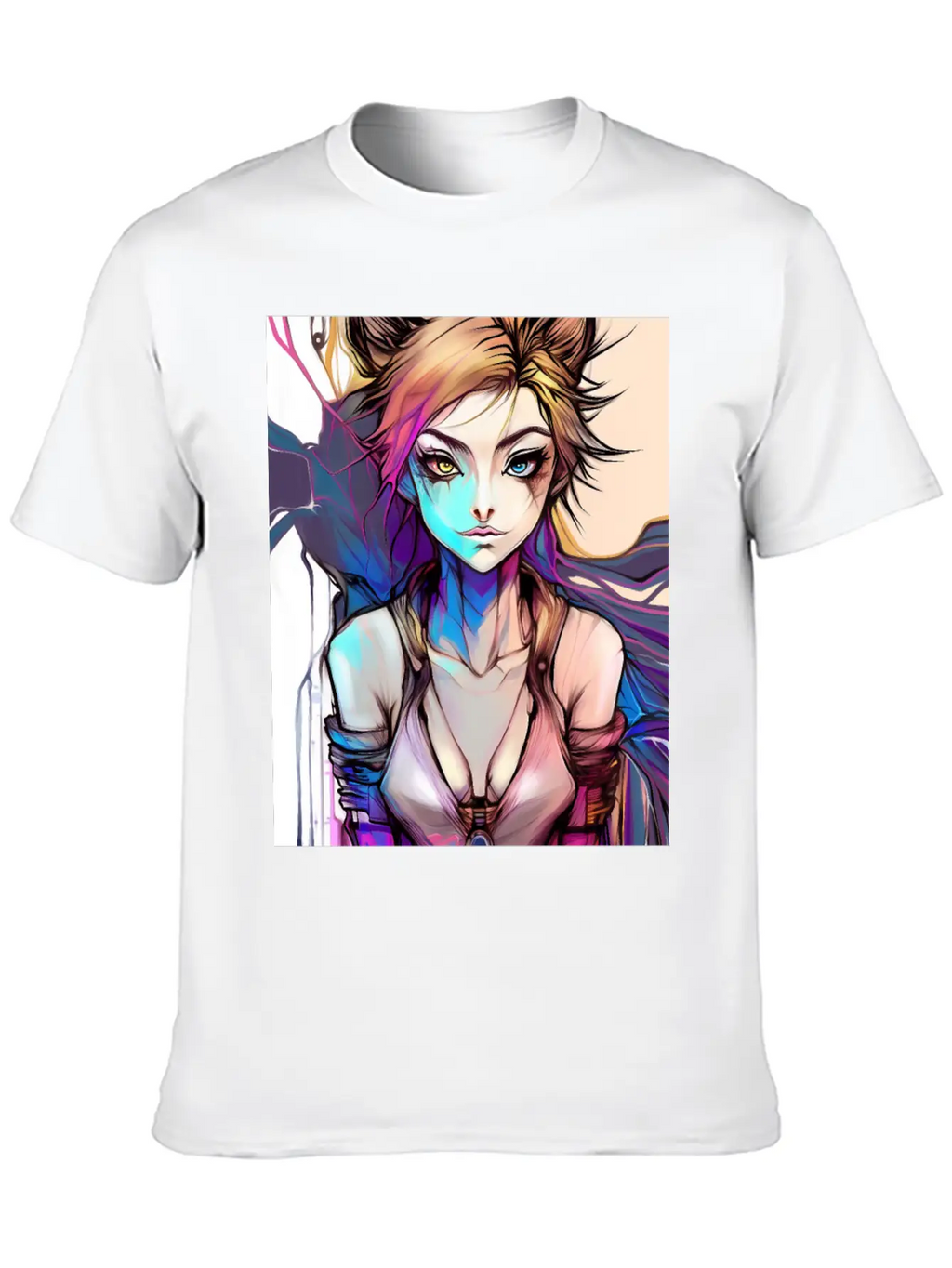 Lady Punk Unisex Short Sleeve Soft Cotton T-Shirt – Casual Everyday Wear