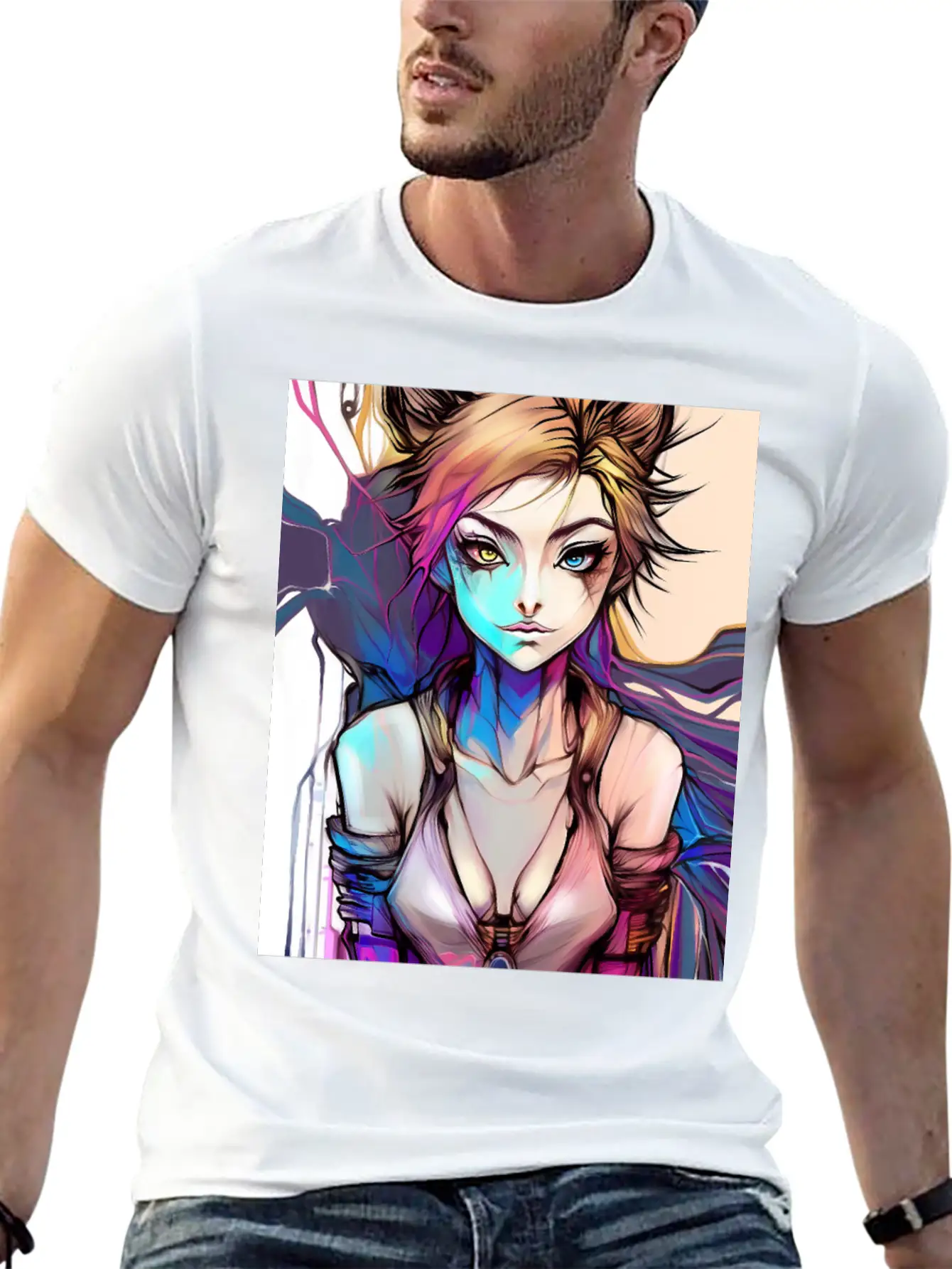 Lady Punk Unisex Short Sleeve Soft Cotton T-Shirt – Casual Everyday Wear