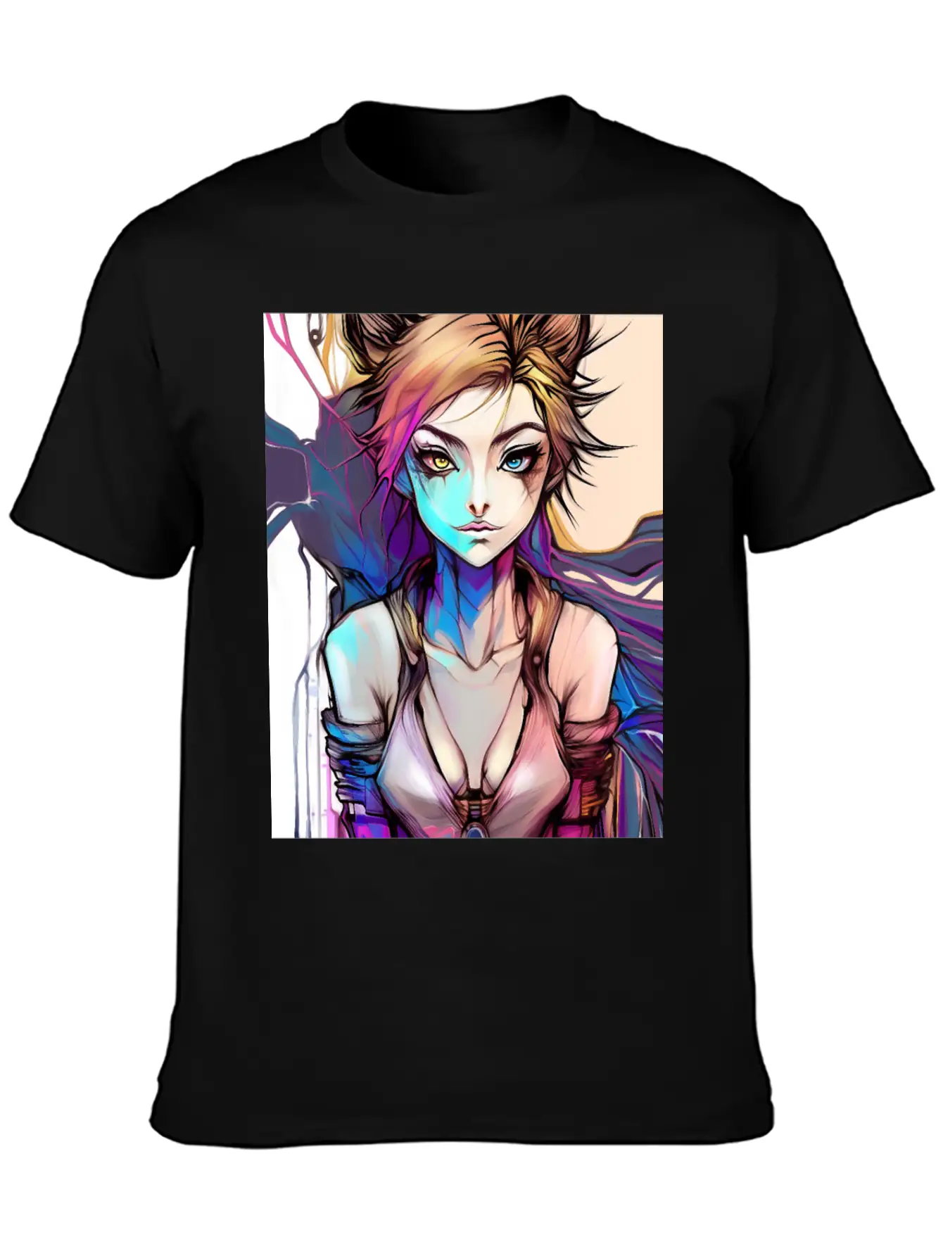 Lady Punk Unisex Short Sleeve Soft Cotton T-Shirt – Casual Everyday Wear