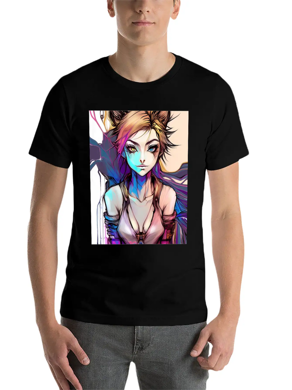 Lady Punk Unisex Short Sleeve Soft Cotton T-Shirt – Casual Everyday Wear