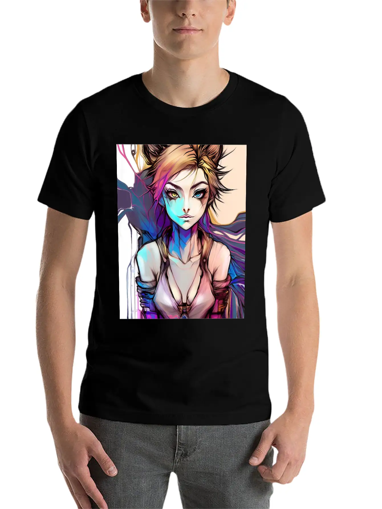 Lady Punk Unisex Short Sleeve Soft Cotton T-Shirt – Casual Everyday Wear