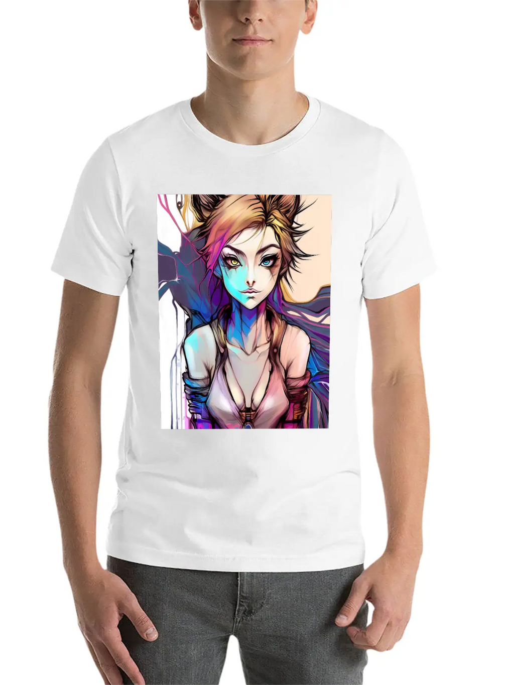 Lady Punk Unisex Short Sleeve Soft Cotton T-Shirt – Casual Everyday Wear