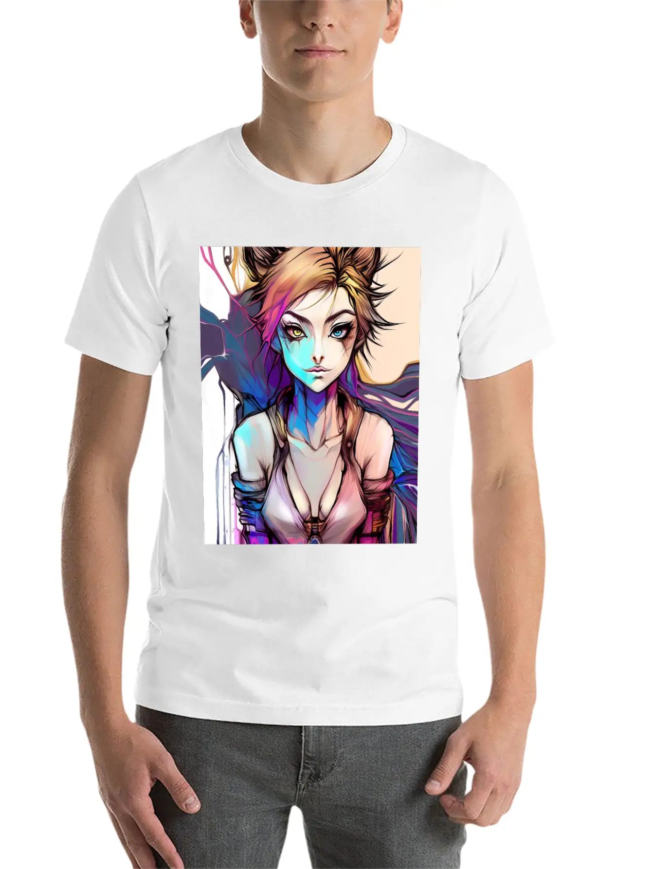 Lady Punk Unisex Short Sleeve Soft Cotton T-Shirt – Casual Everyday Wear