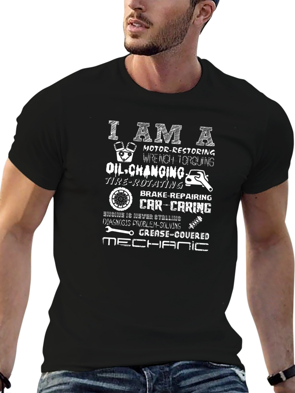 Mechanic T-Shirt: I AM A Automotive Service