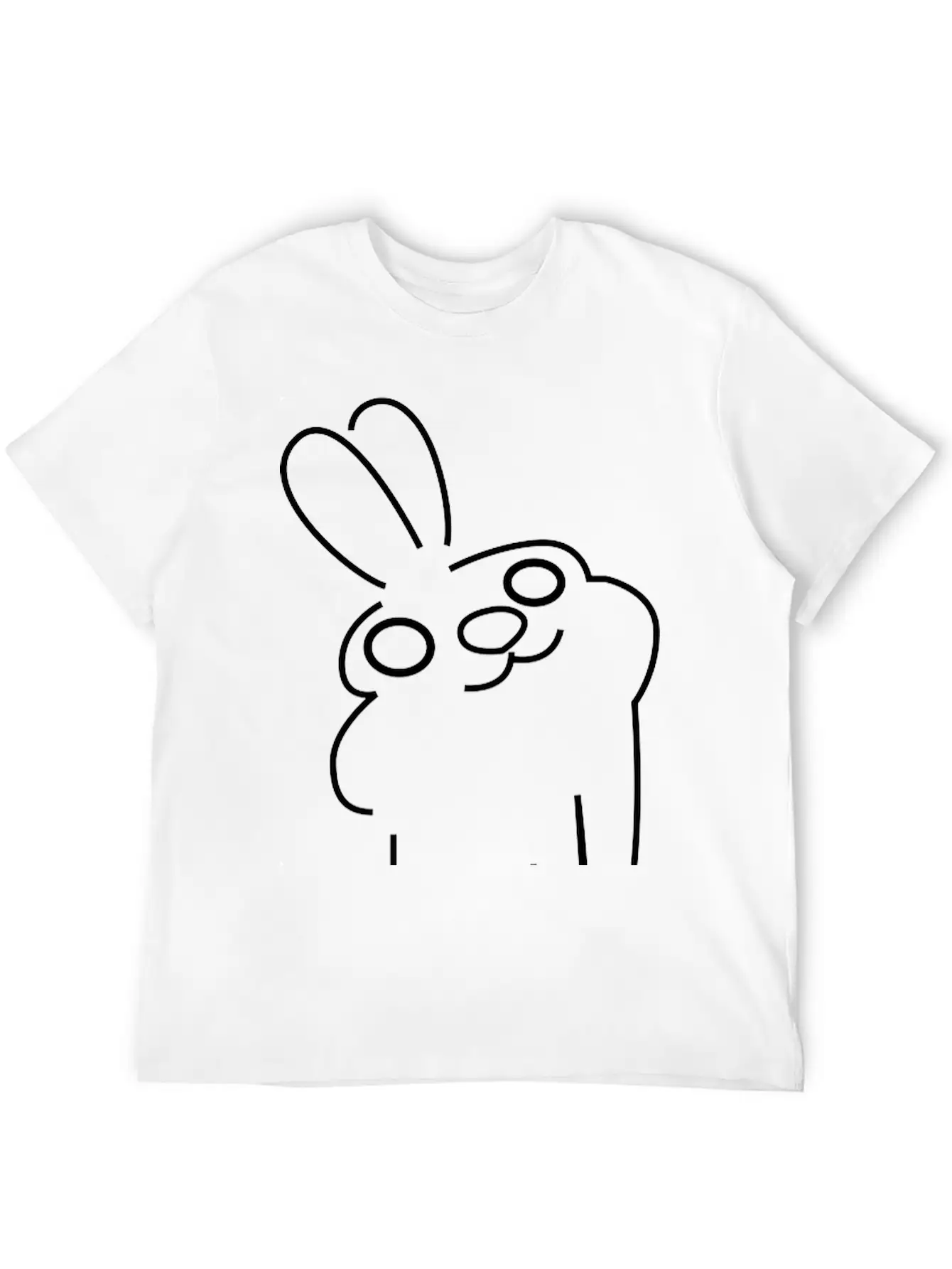 Laid Back Bunny Essential Cotton Tee For Daily Outfits – Unisex Style