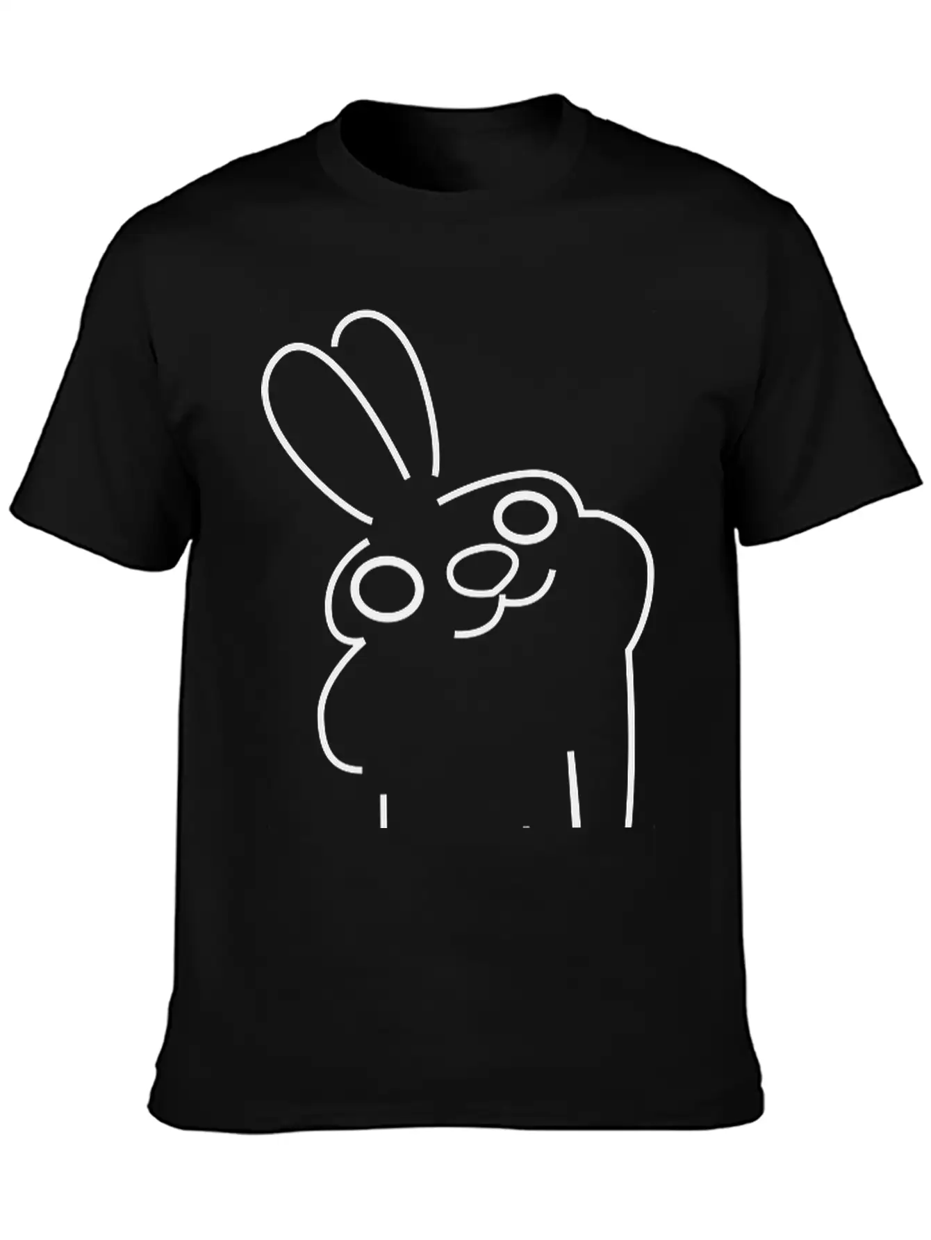 Laid Back Bunny Essential Cotton Tee For Daily Outfits – Unisex Style