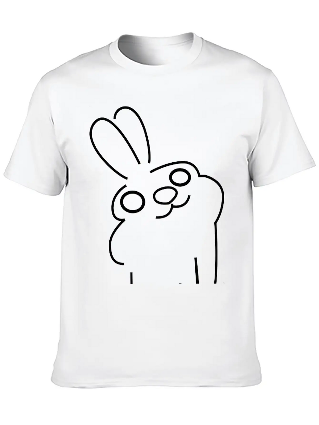 Laid Back Bunny Essential Cotton Tee For Daily Outfits – Unisex Style