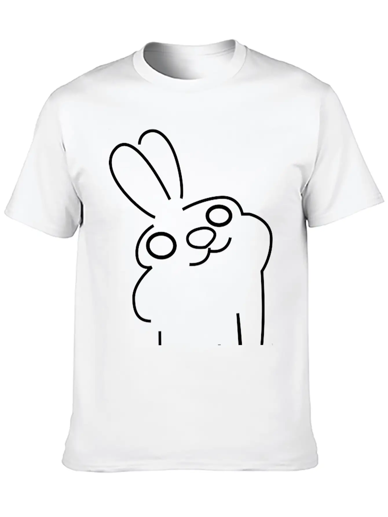 Laid Back Bunny Essential Cotton Tee For Daily Outfits – Unisex Style