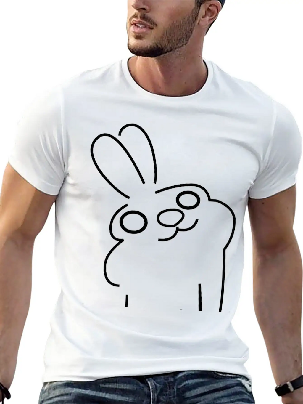 Laid Back Bunny Essential Cotton Tee For Daily Outfits – Unisex Style