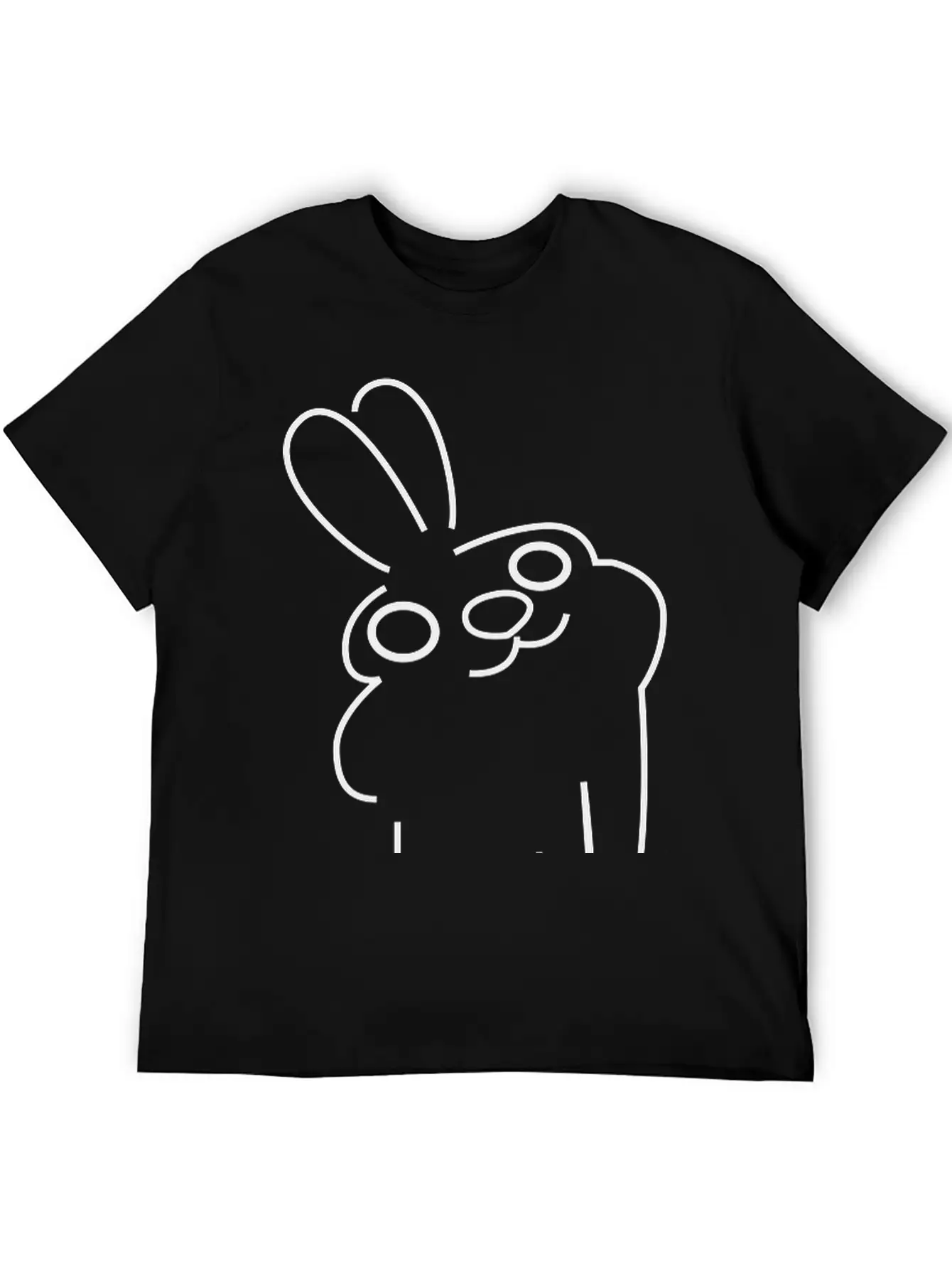 Laid Back Bunny Essential Cotton Tee For Daily Outfits – Unisex Style