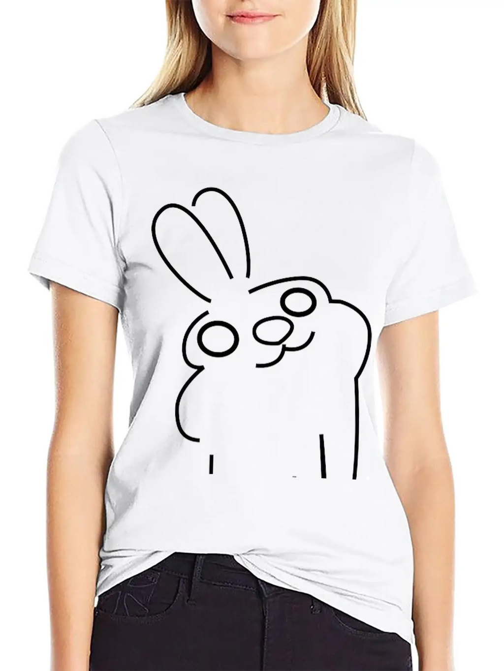 Laid Back Bunny Essential Cotton Tee For Daily Outfits – Unisex Style