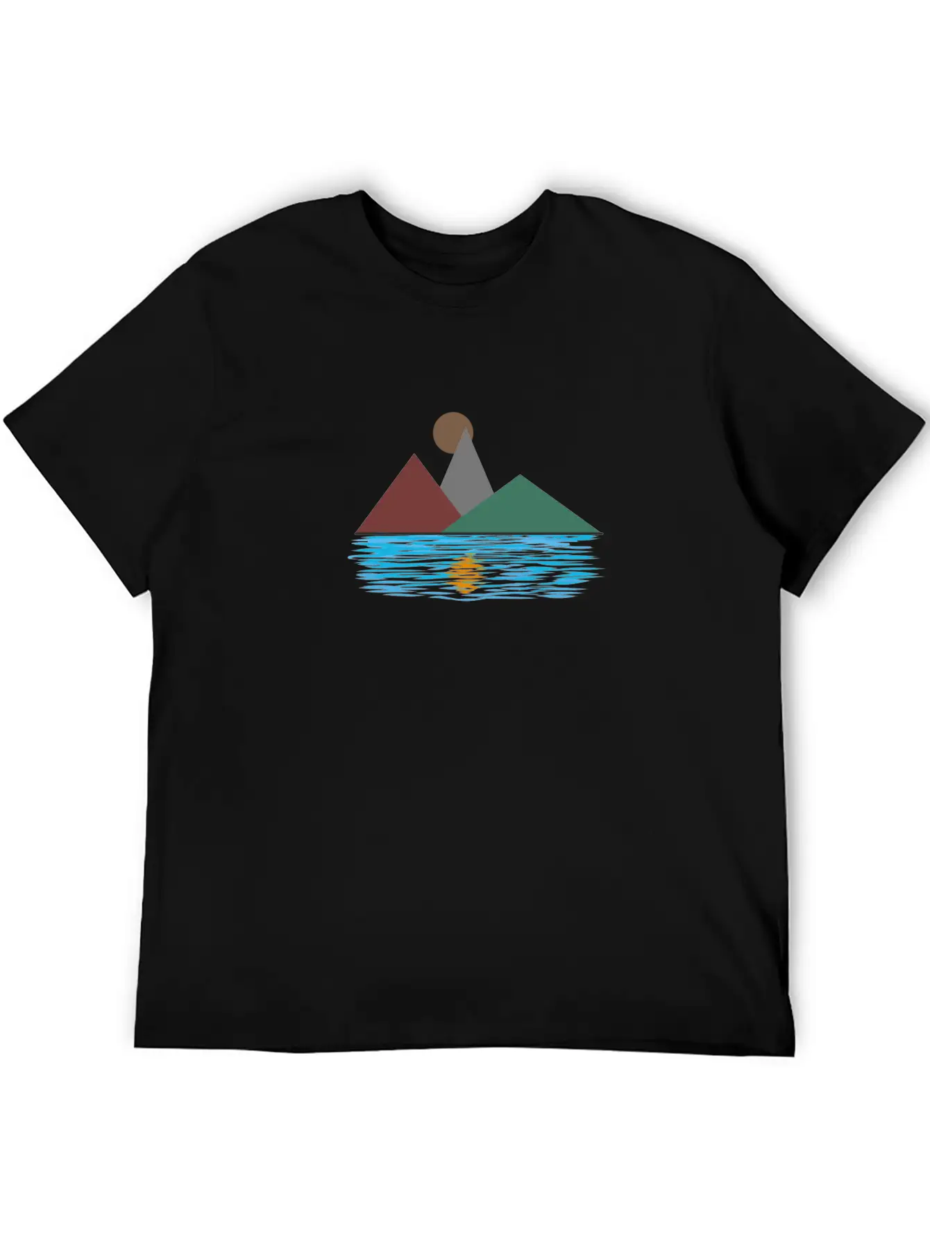 Lake Reflection Unisex Short Sleeve Soft Cotton T-Shirt – Casual Everyday Wear