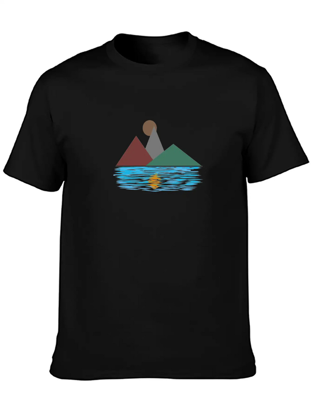 Lake Reflection Unisex Short Sleeve Soft Cotton T-Shirt – Casual Everyday Wear