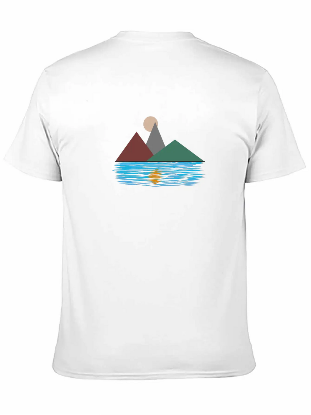 Lake Reflection Unisex Short Sleeve Soft Cotton T-Shirt – Casual Everyday Wear