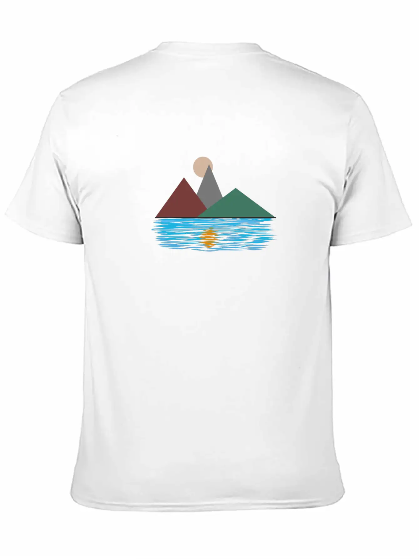 Lake Reflection Unisex Short Sleeve Soft Cotton T-Shirt – Casual Everyday Wear
