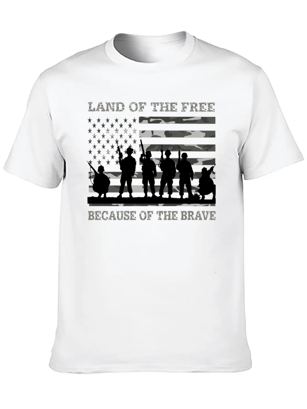 Land Of The Free Because Of The Brave Urban Camo T Classic Fit Graphic Tee For Daily Comfort – Unisex Cotton Shirt