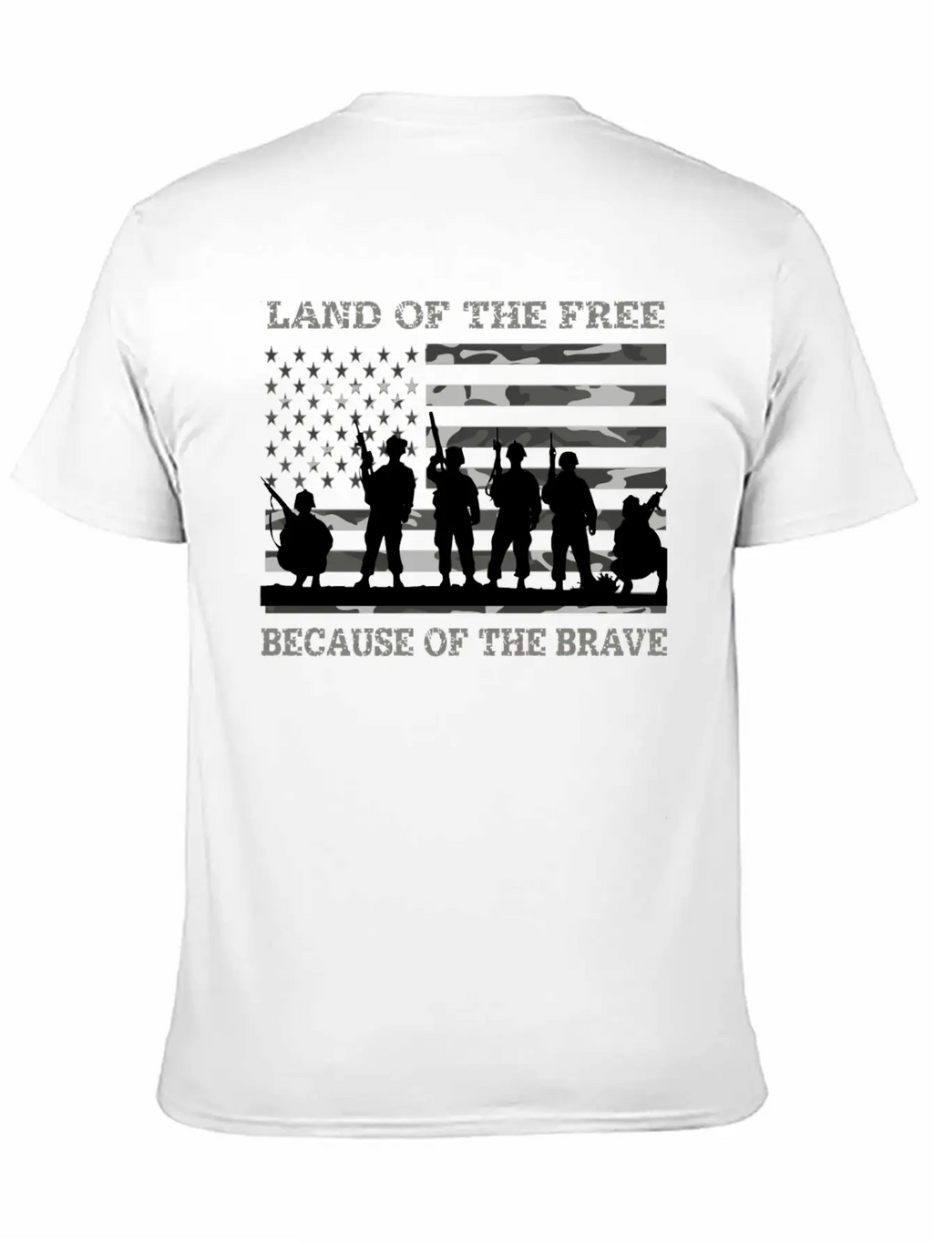 Land Of The Free Because Of The Brave Urban Camo T Classic Fit Graphic Tee For Daily Comfort – Unisex Cotton Shirt