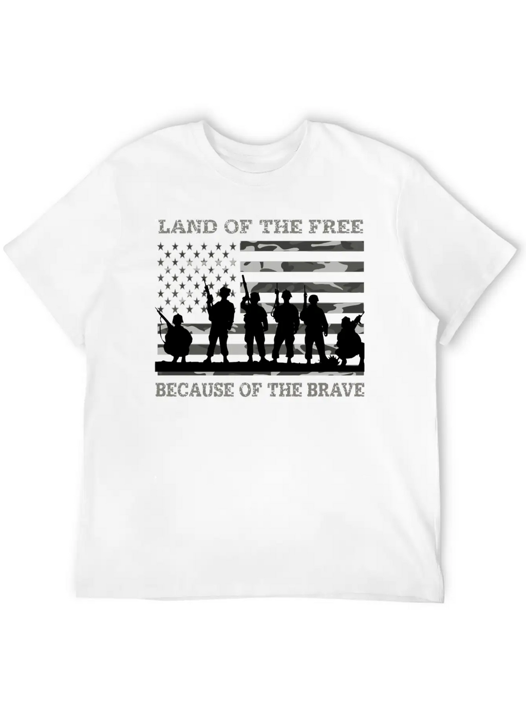 Land Of The Free Because Of The Brave Urban Camo T Classic Fit Graphic Tee For Daily Comfort – Unisex Cotton Shirt