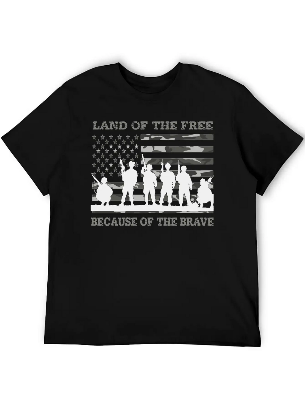 Land Of The Free Because Of The Brave Urban Camo T Classic Fit Graphic Tee For Daily Comfort – Unisex Cotton Shirt