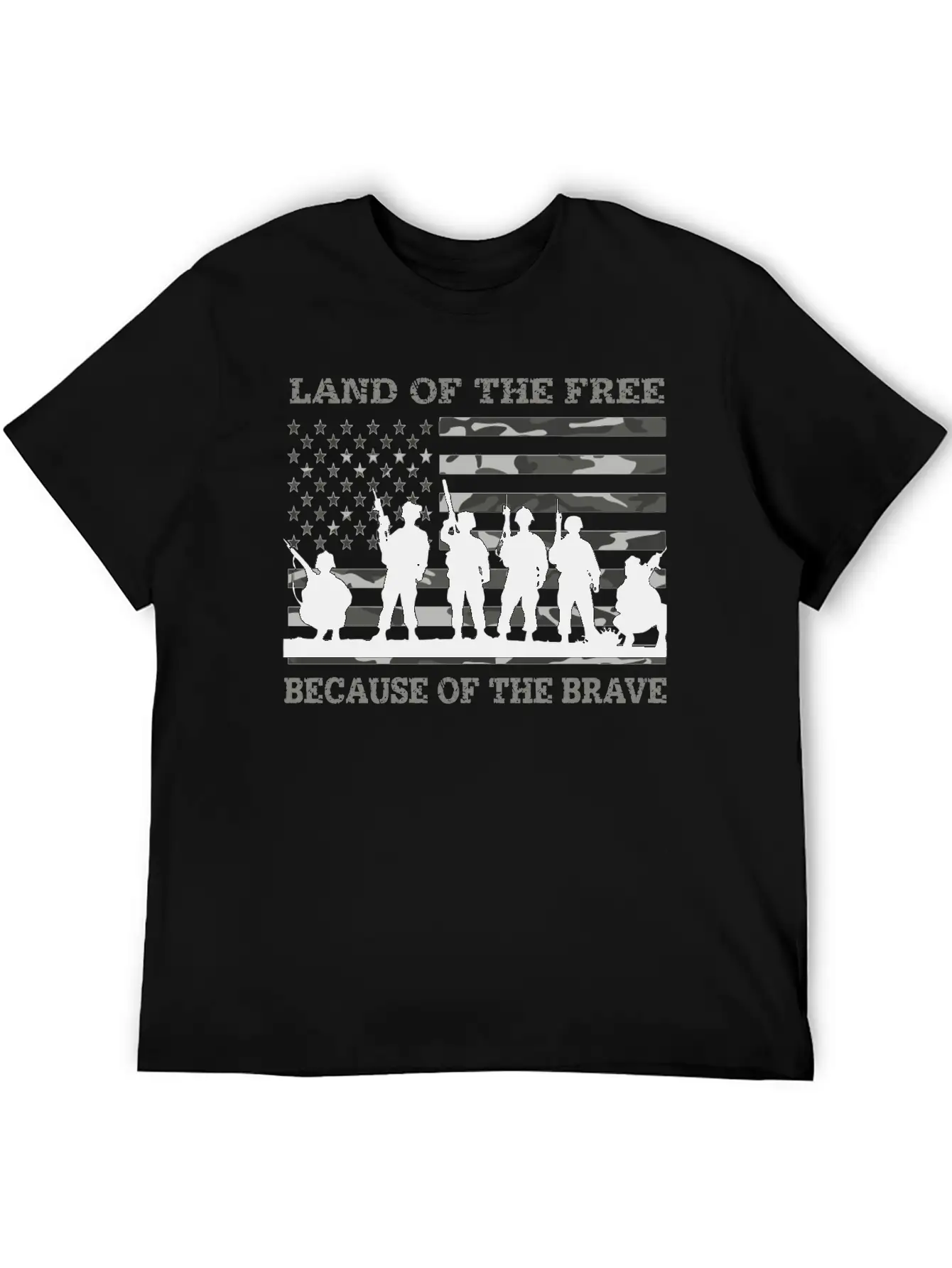 Land Of The Free Because Of The Brave Urban Camo T Classic Fit Graphic Tee For Daily Comfort – Unisex Cotton Shirt