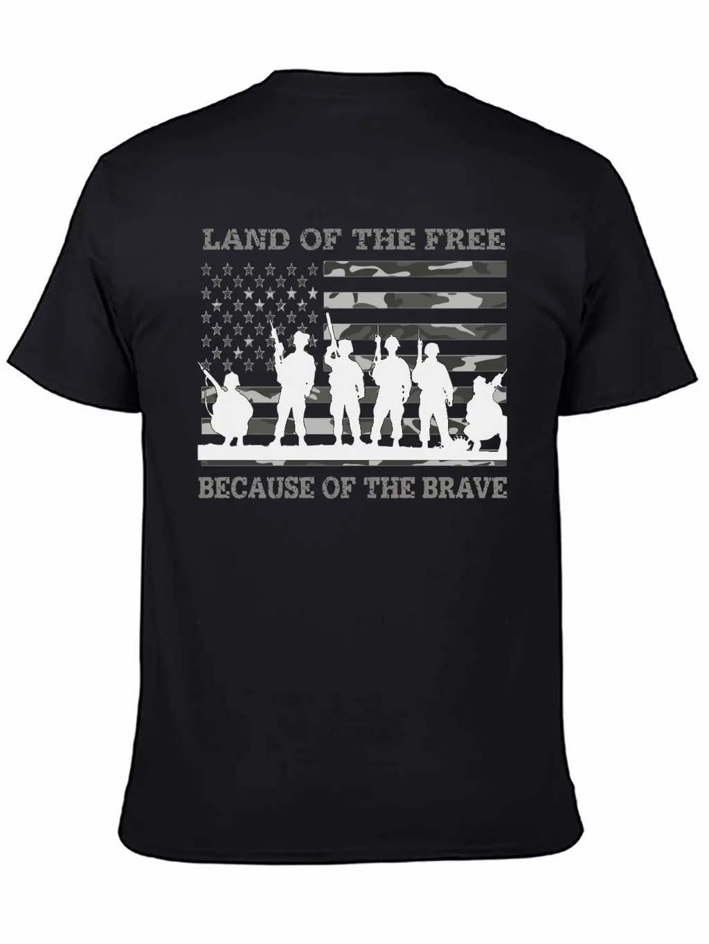 Land Of The Free Because Of The Brave Urban Camo T Classic Fit Graphic Tee For Daily Comfort – Unisex Cotton Shirt