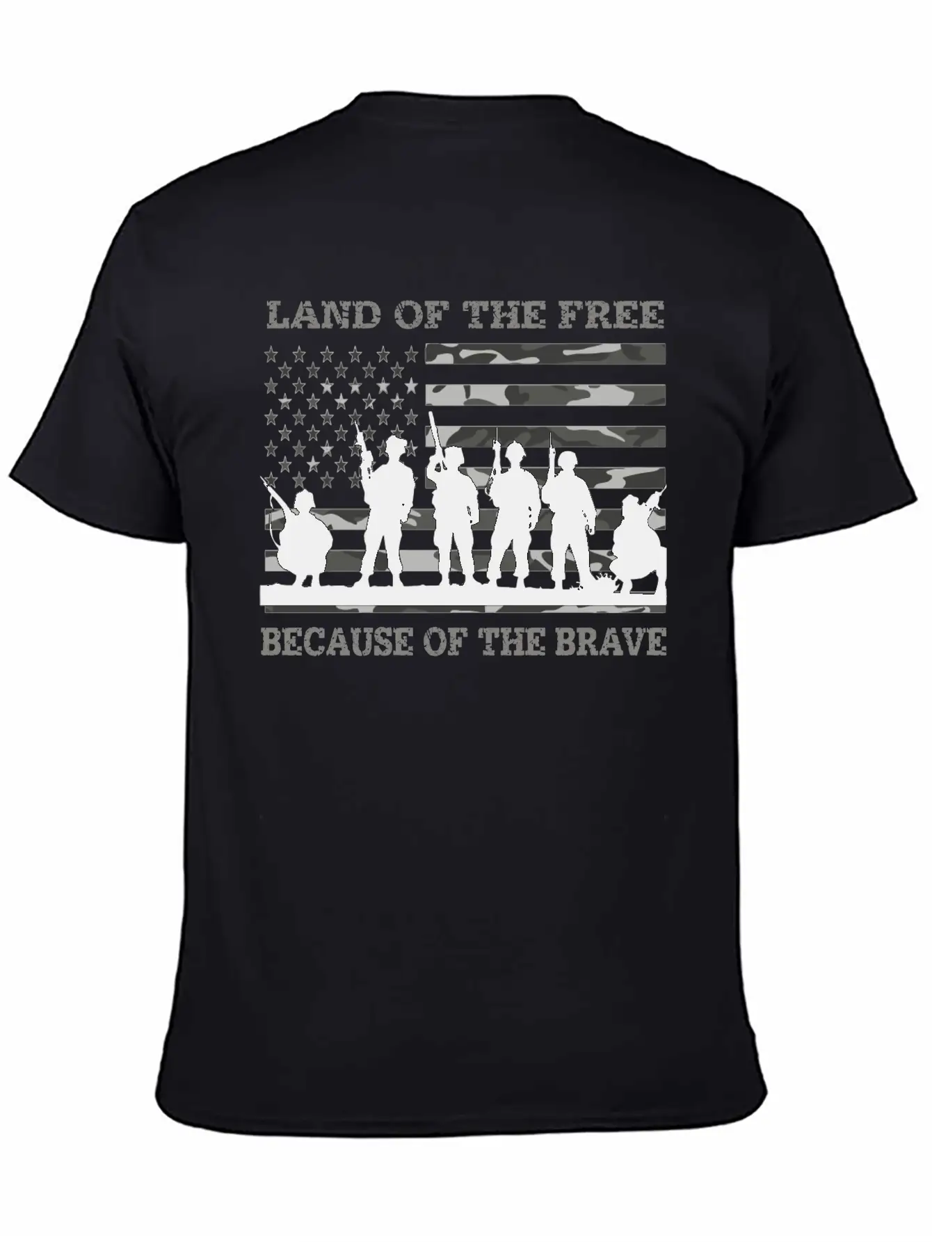 Land Of The Free Because Of The Brave Urban Camo T Classic Fit Graphic Tee For Daily Comfort – Unisex Cotton Shirt