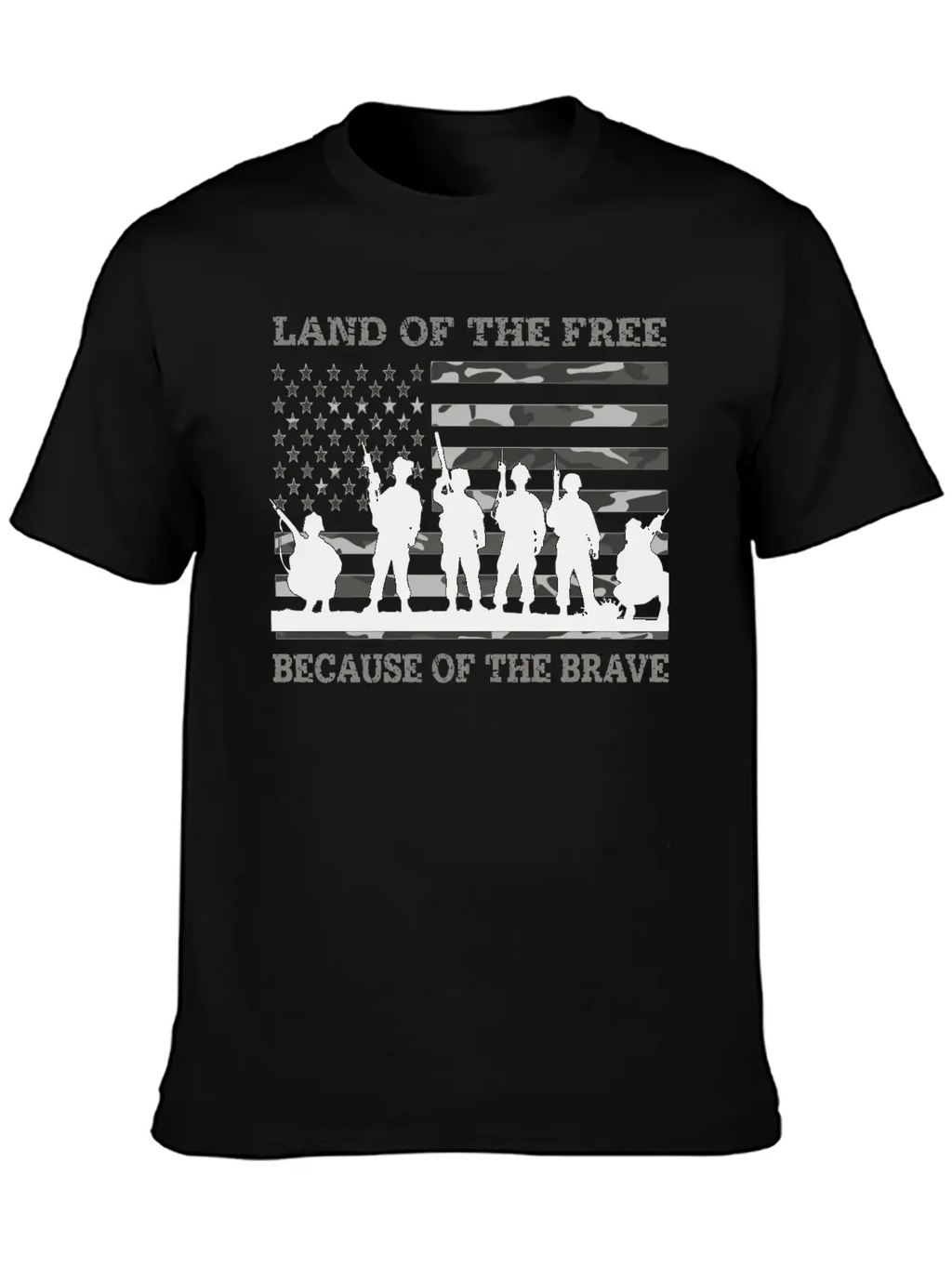 Land Of The Free Because Of The Brave Urban Camo T Classic Fit Graphic Tee For Daily Comfort – Unisex Cotton Shirt