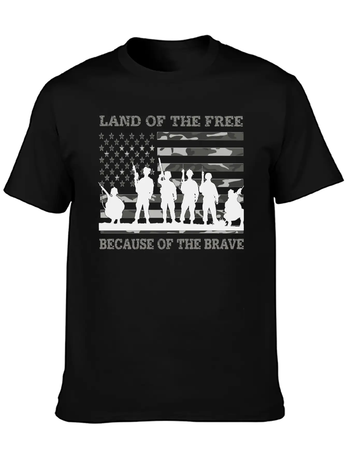 Land Of The Free Because Of The Brave Urban Camo T Classic Fit Graphic Tee For Daily Comfort – Unisex Cotton Shirt