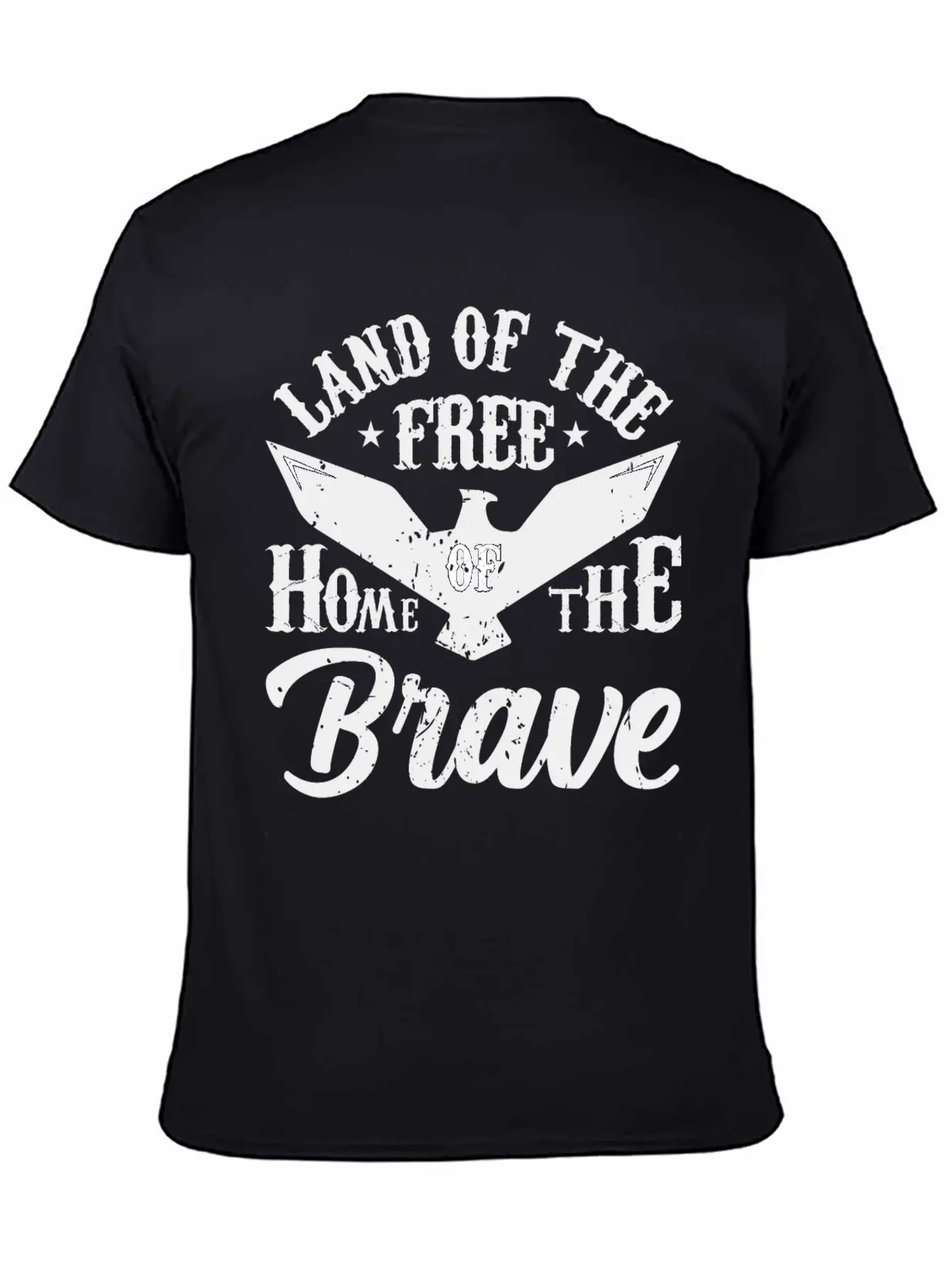 Land Of The Free Home Of The Brave 4th Of July Unisex Casual T-Shirt – Clean Design For Daily Comfort