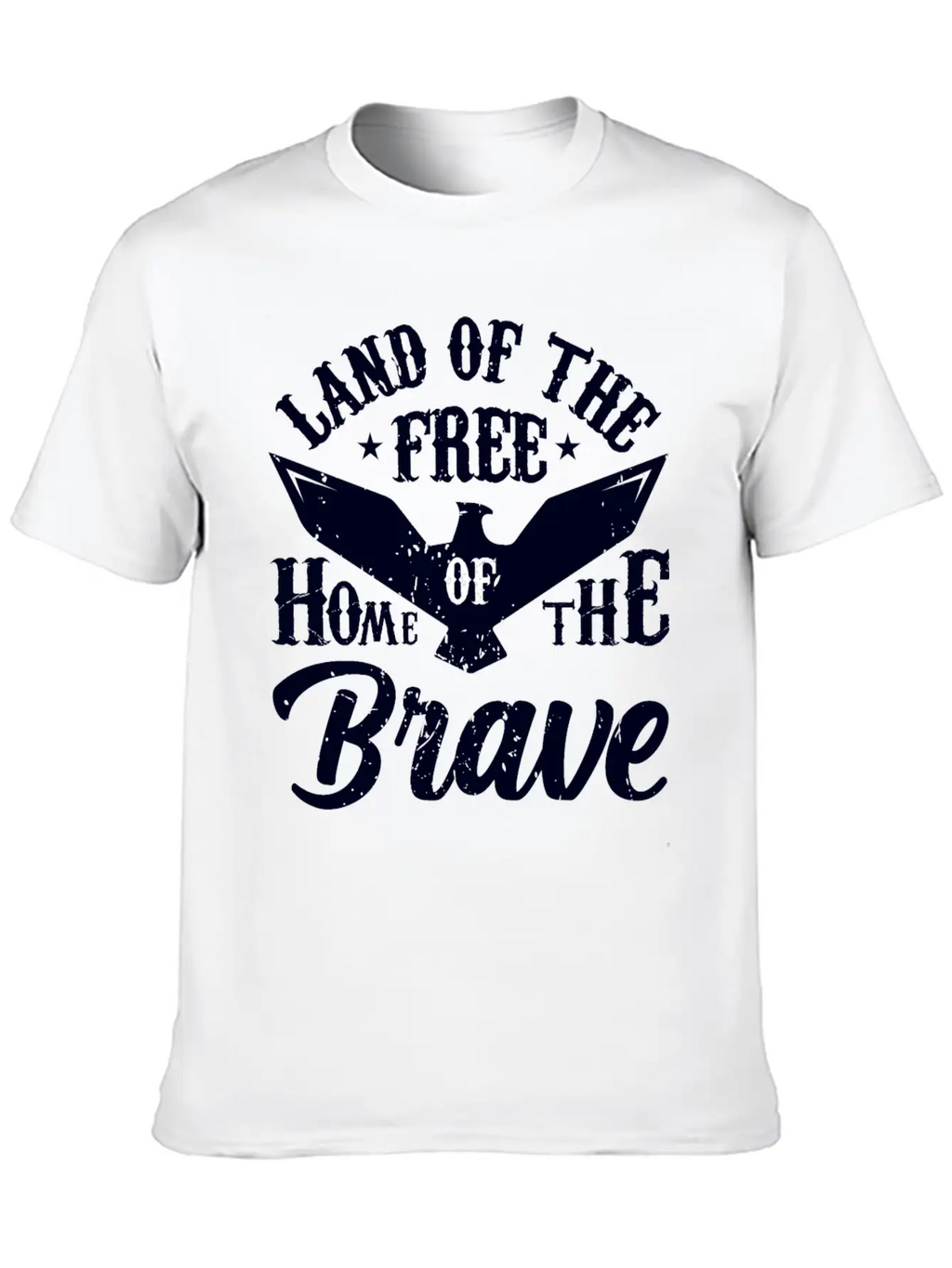 Land Of The Free Home Of The Brave 4th Of July Unisex Casual T-Shirt – Clean Design For Daily Comfort