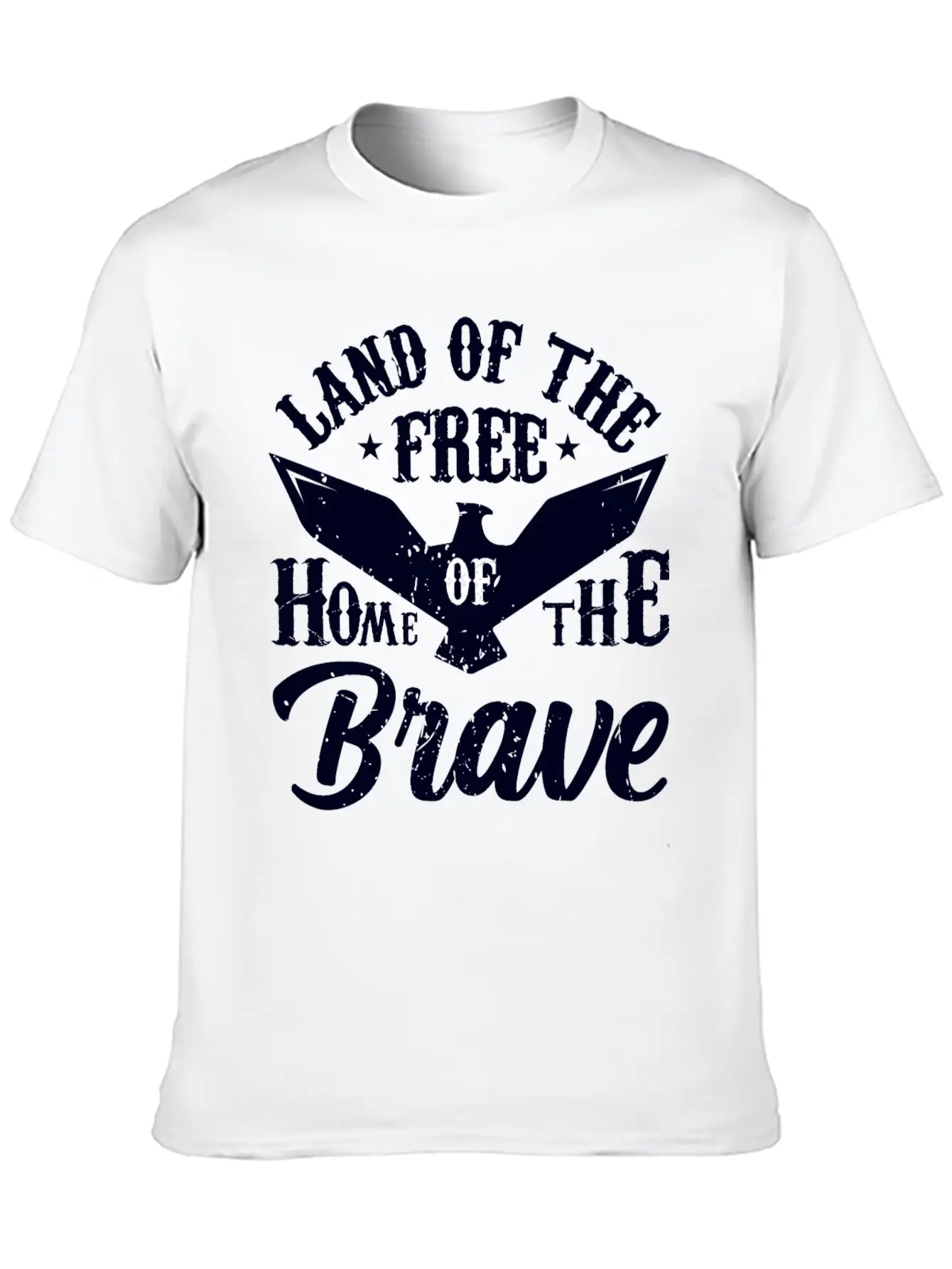 Land Of The Free Home Of The Brave 4th Of July Unisex Casual T-Shirt – Clean Design For Daily Comfort