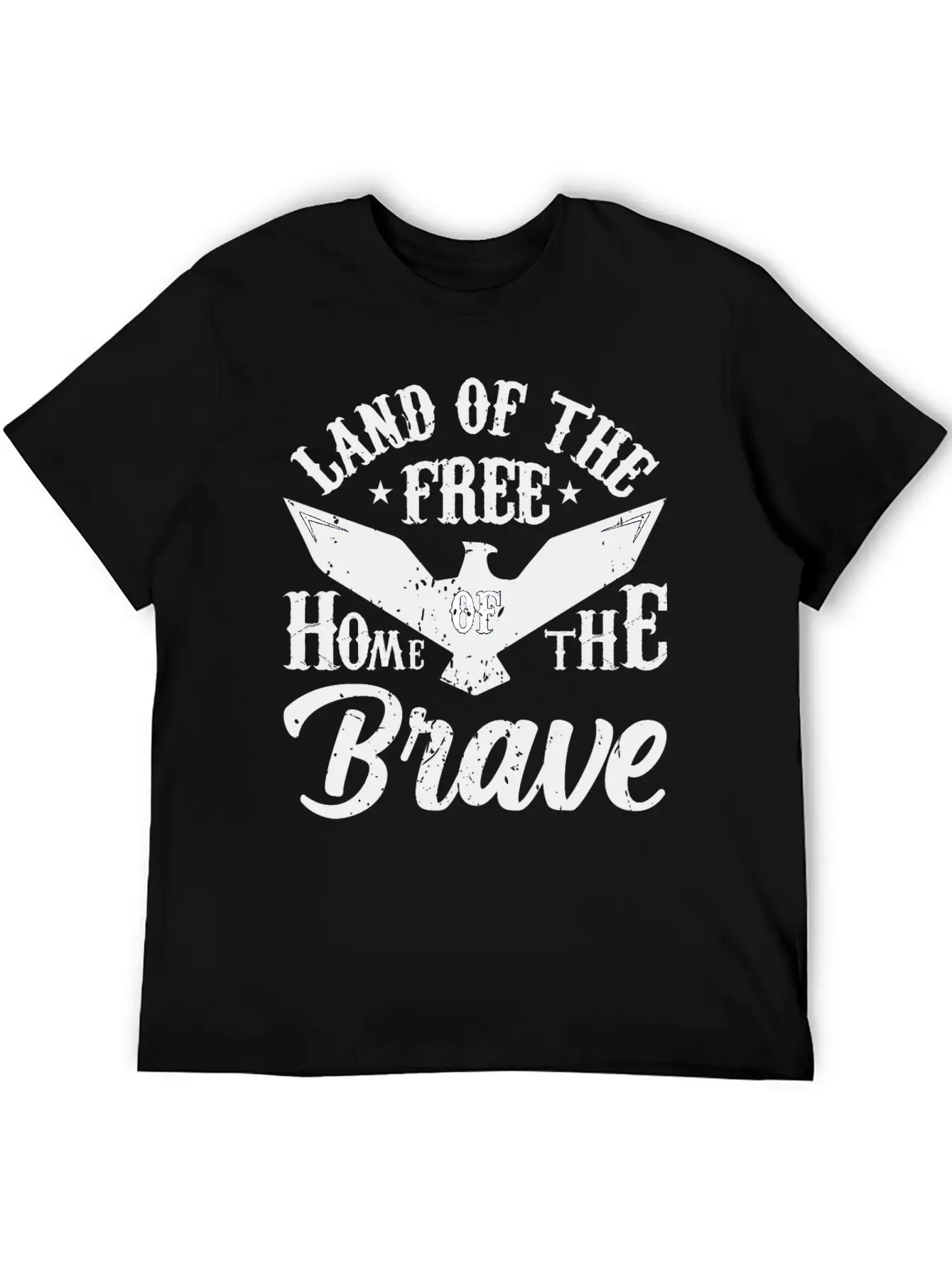 Land Of The Free Home Of The Brave 4th Of July Unisex Casual T-Shirt – Clean Design For Daily Comfort