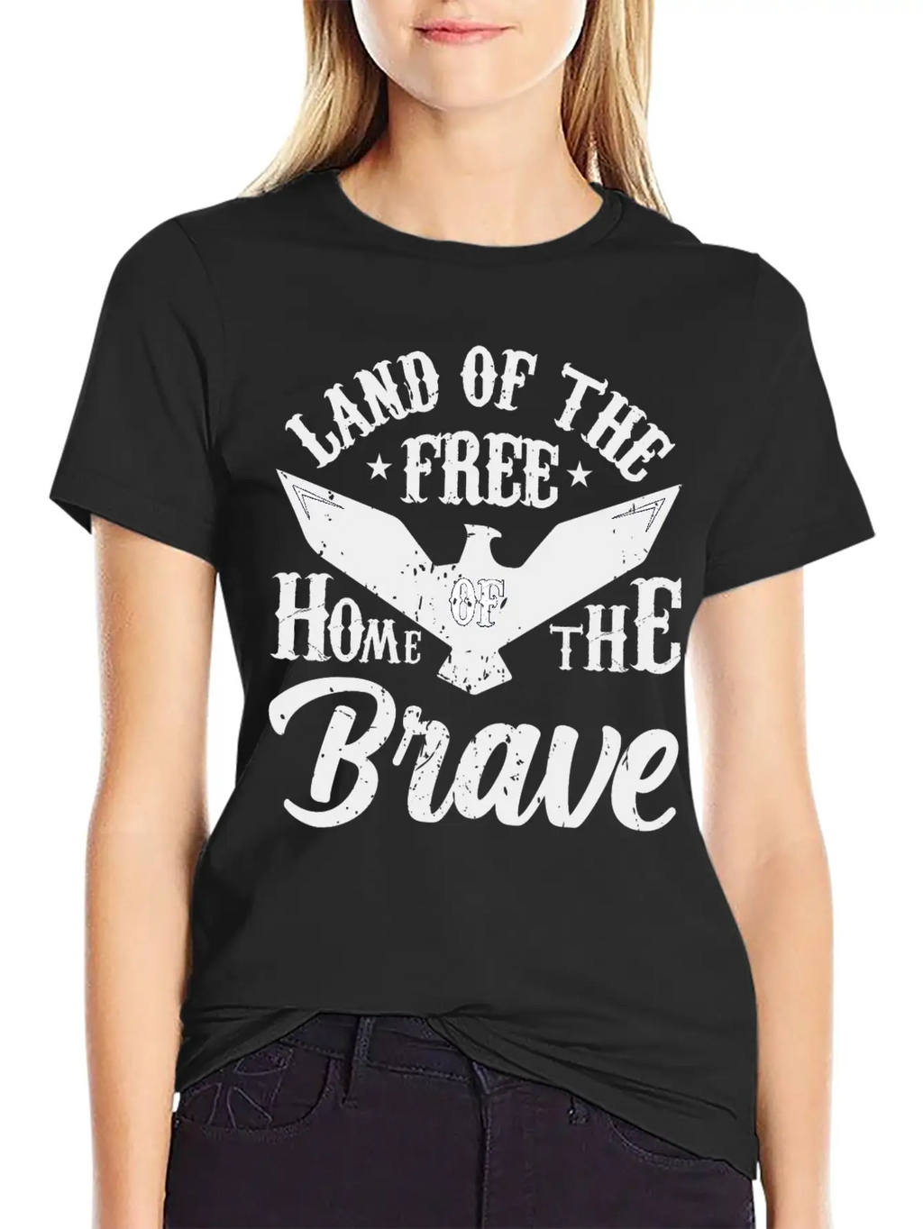 Land Of The Free Home Of The Brave 4th Of July Unisex Casual T-Shirt – Clean Design For Daily Comfort